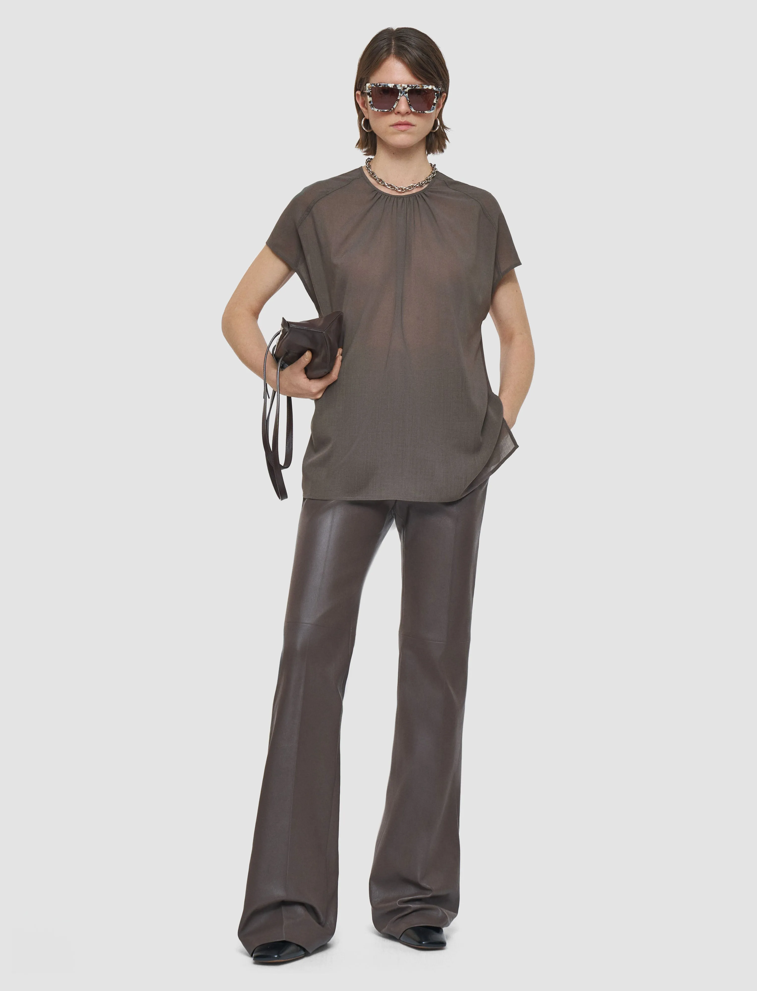 Broca Sheer Fine Wool Blouse sold by Joseph product image thumbnail 2