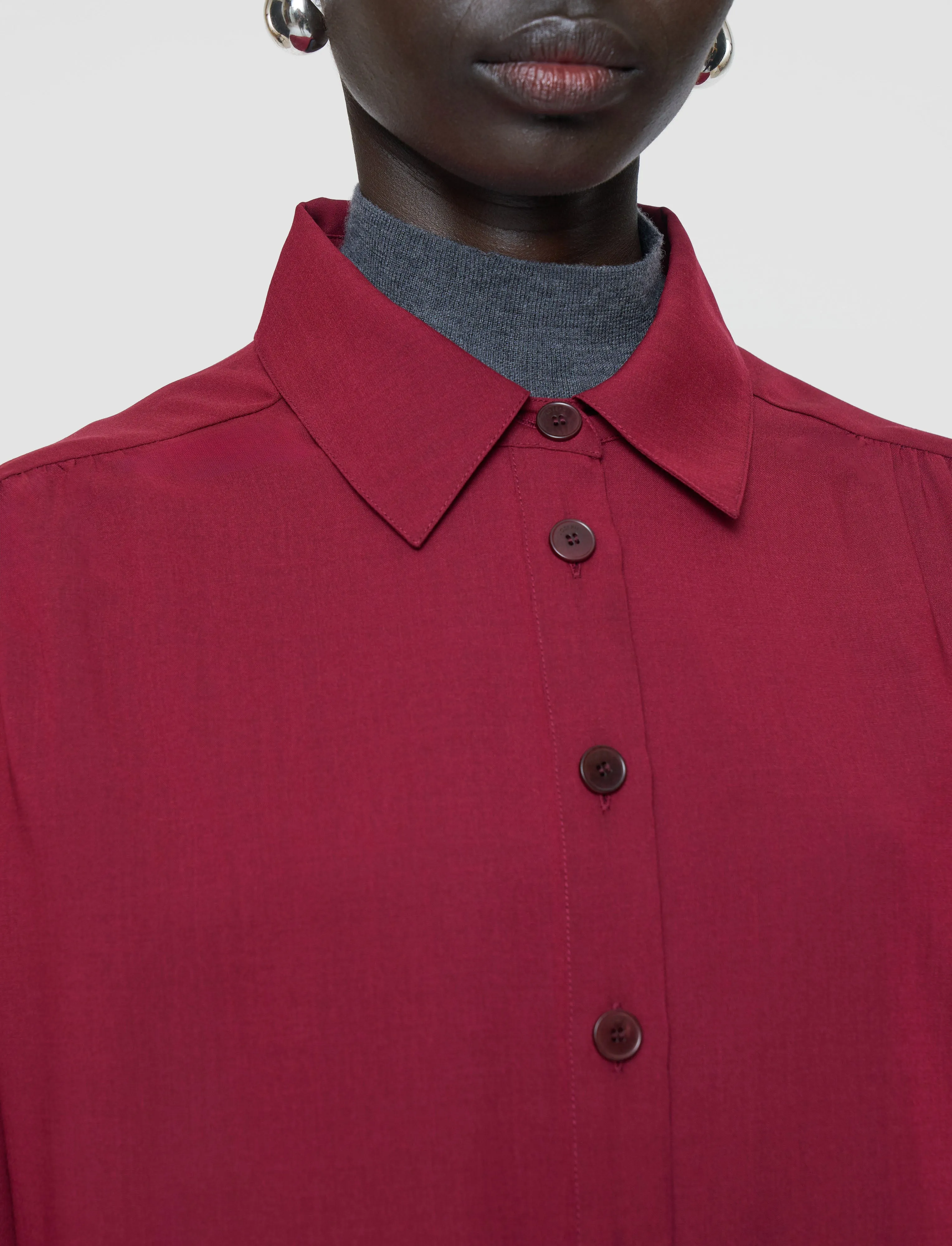 Anais Sheer Fine Wool Blouse sold by Joseph product image thumbnail 4