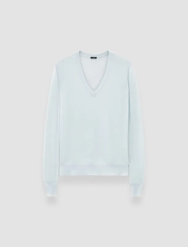 Cashair V Neck Jumper sold by Joseph