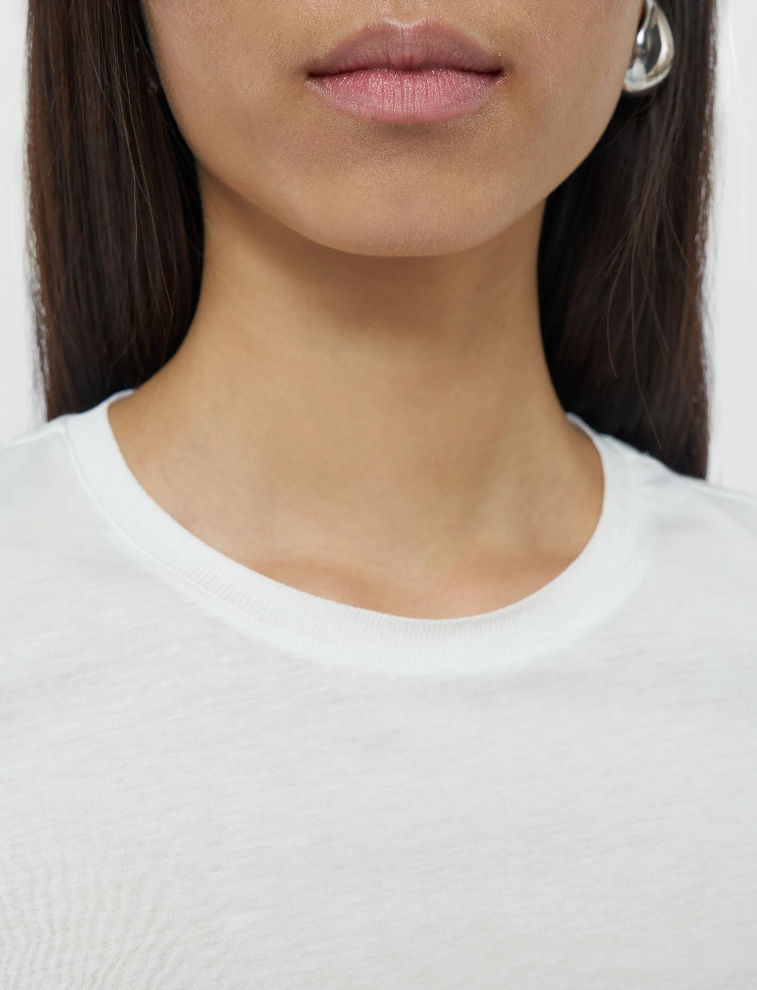 Cotton Silk Jersey Long Sleeve T-Shirt sold by Joseph product image thumbnail 5