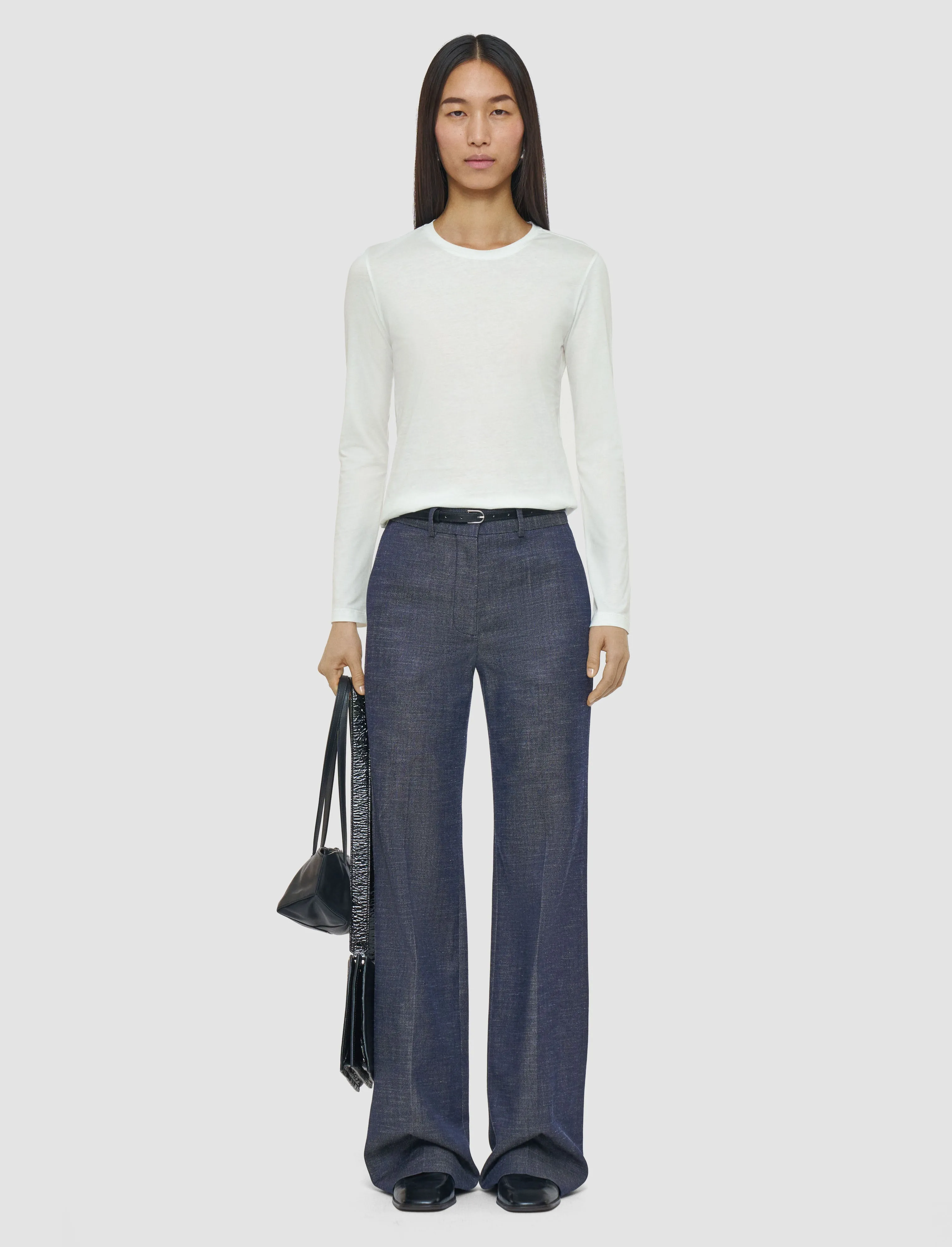 Cotton Silk Jersey Long Sleeve T-Shirt sold by Joseph product image thumbnail 2