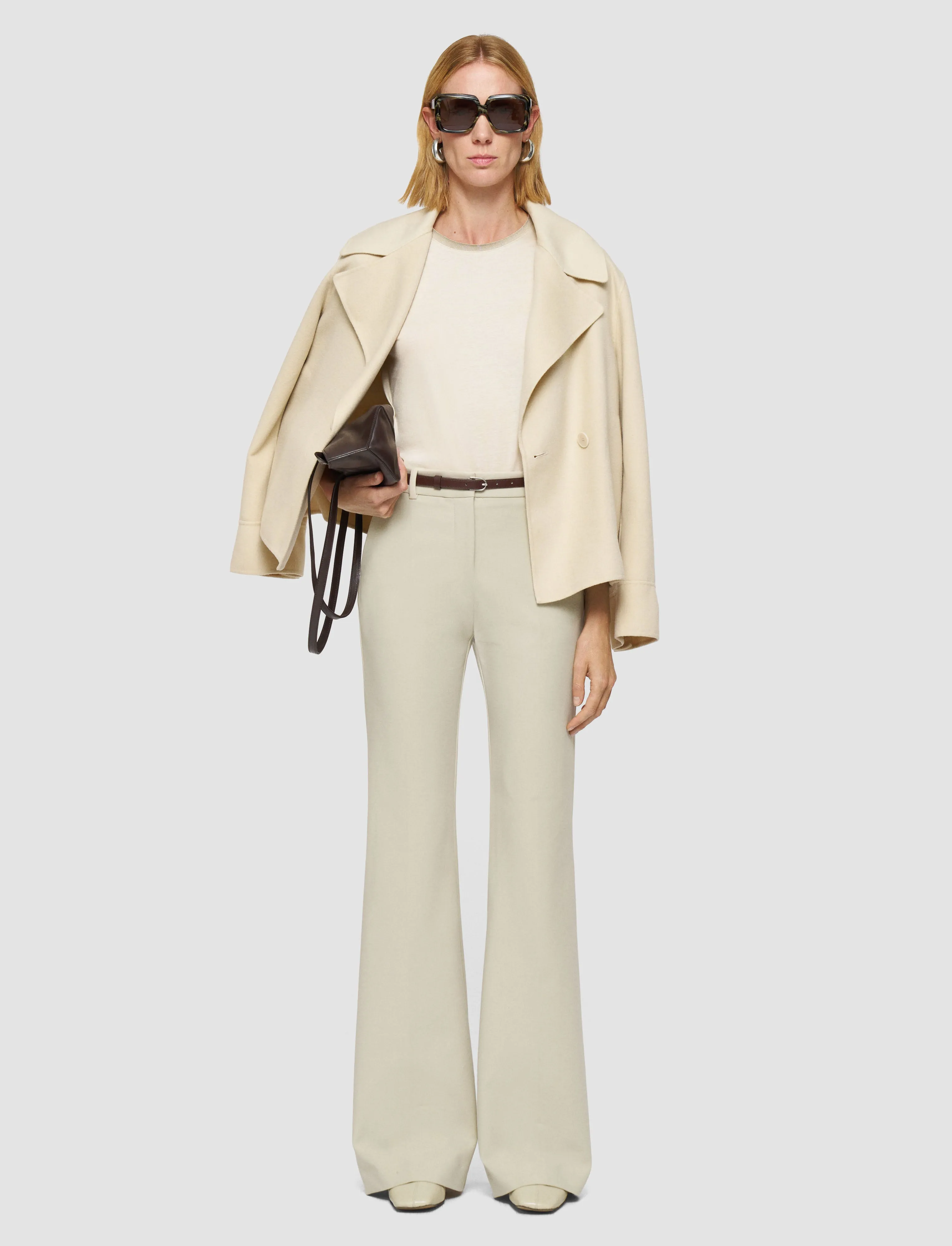 Bi-Stretch Toile Tafira Trousers sold by Joseph product image thumbnail 2