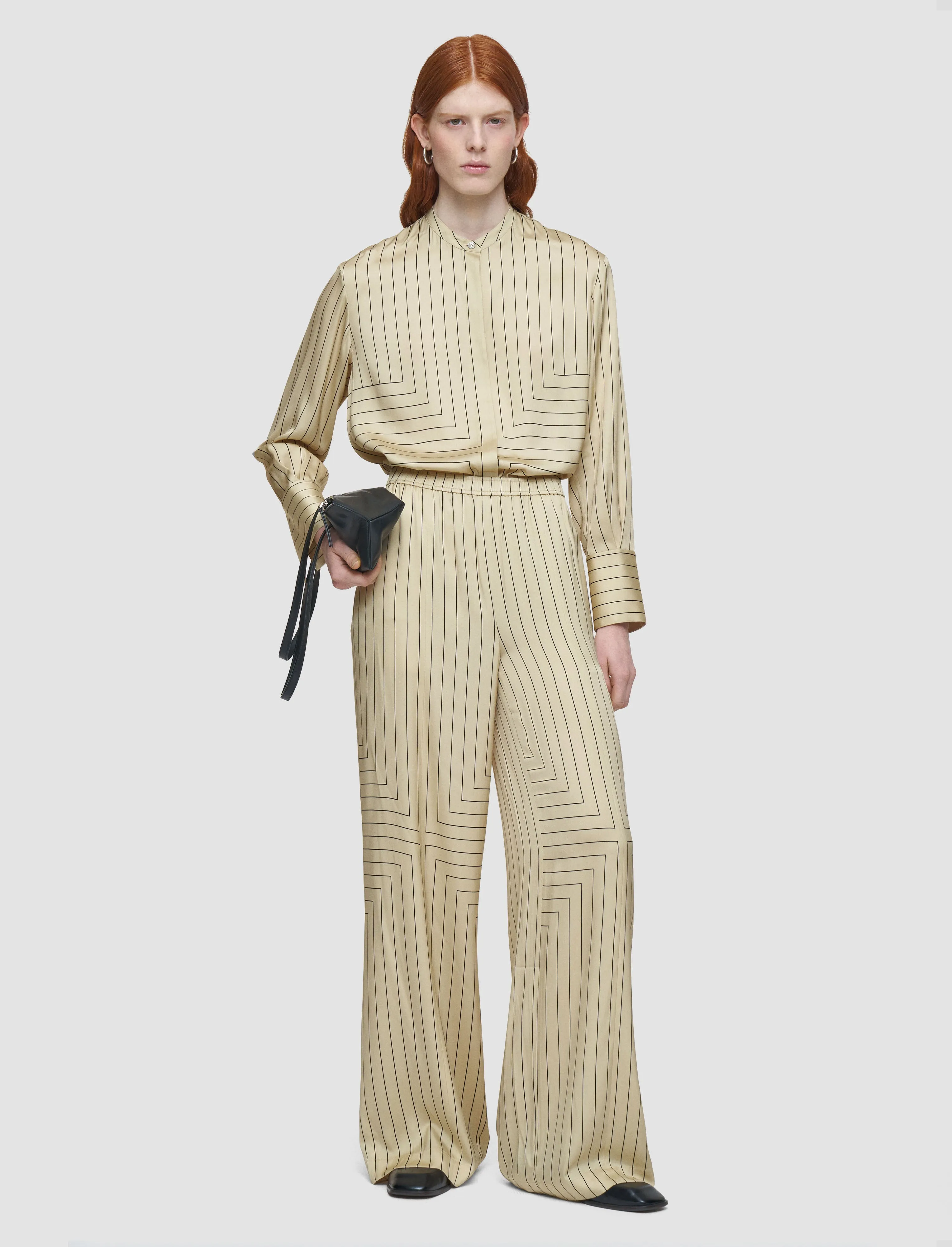 Hulin Geometric Print Silk Trousers sold by Joseph product image thumbnail 2