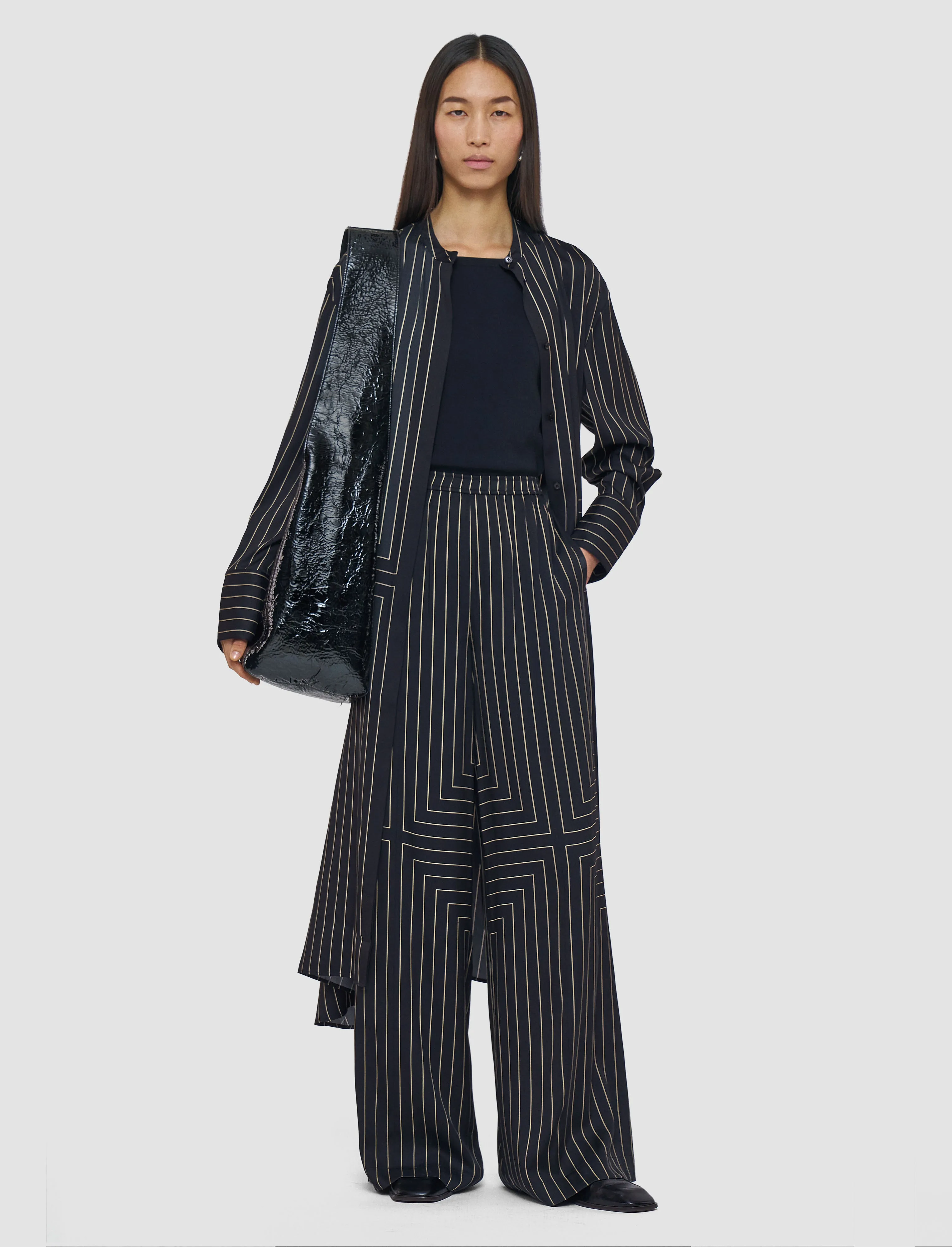 Hulin Geometric Print Silk Trousers sold by Joseph product image thumbnail 2