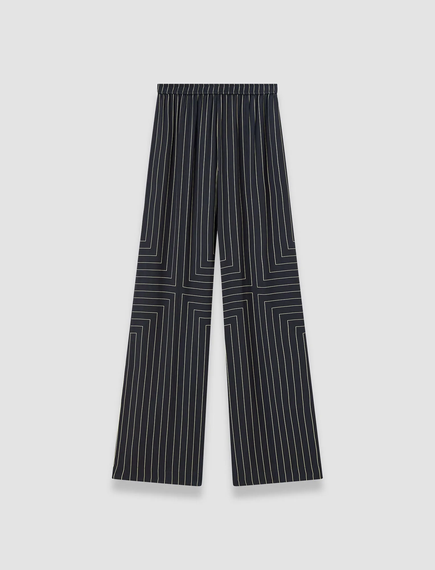 Hulin Geometric Print Silk Trousers sold by Joseph