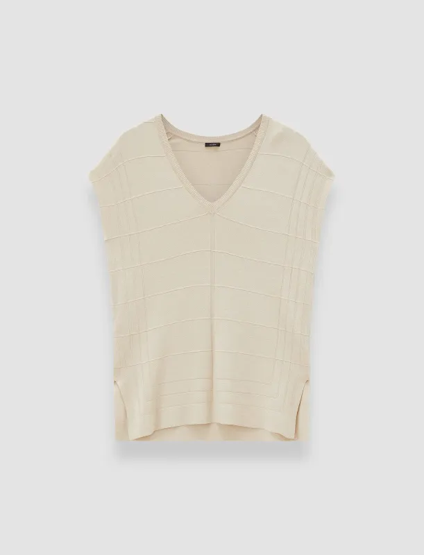 Viscose Grid Knit Top sold by Joseph