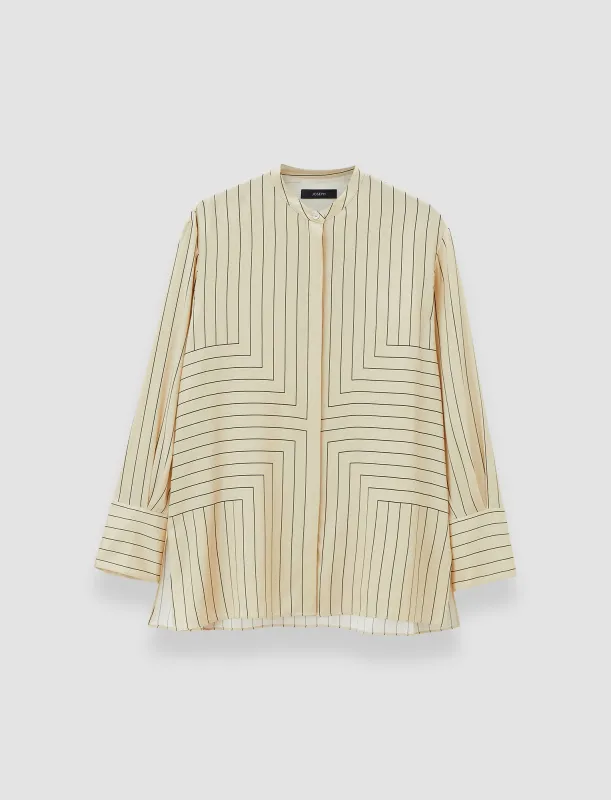 Athena Geometric Print Silk Blouse sold by Joseph