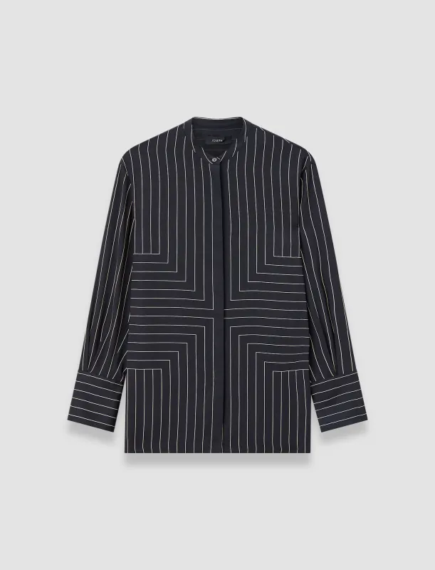 Athena Geometric Print Silk Blouse sold by Joseph