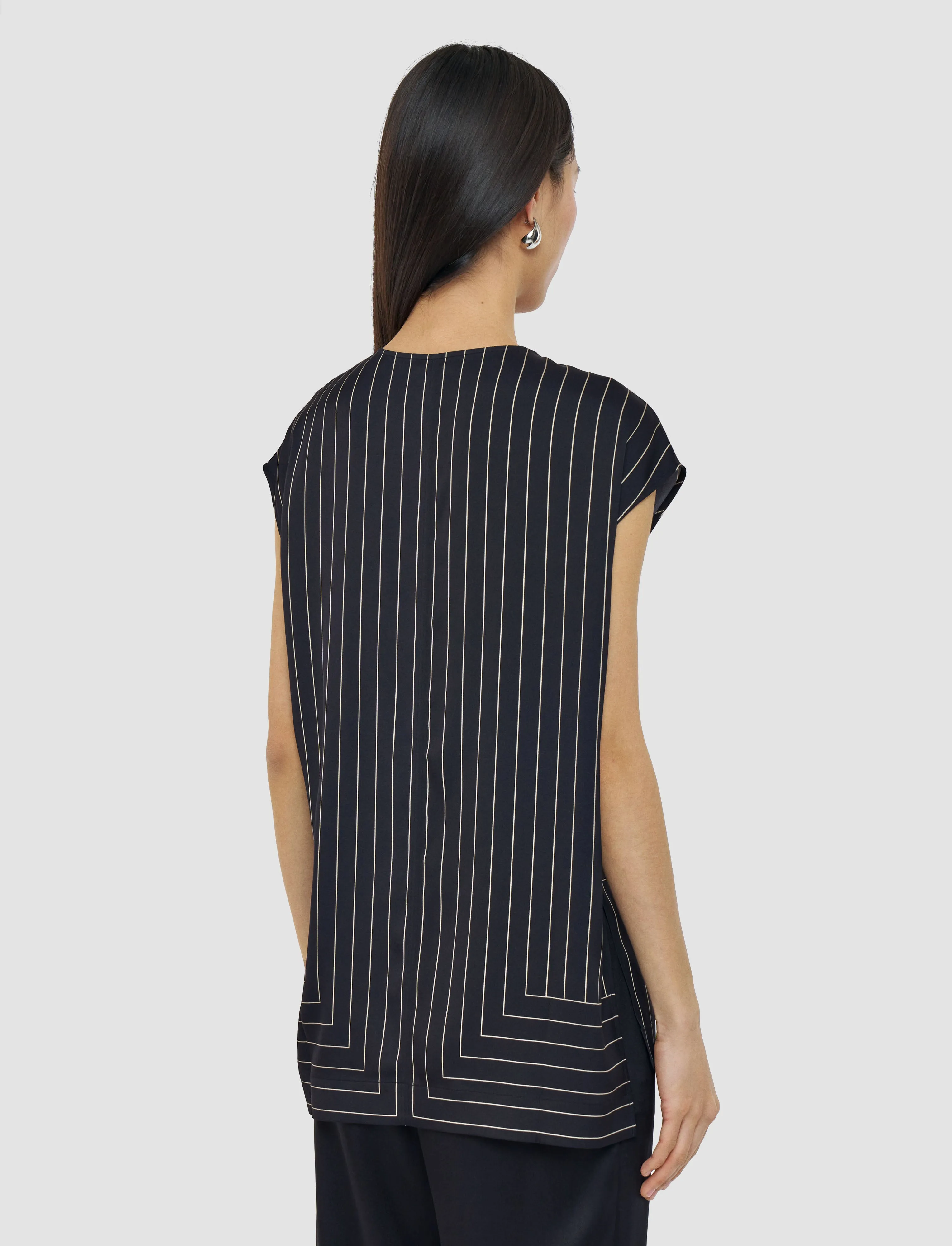 Louison Geometric Print Silk Top sold by Joseph product image thumbnail 4