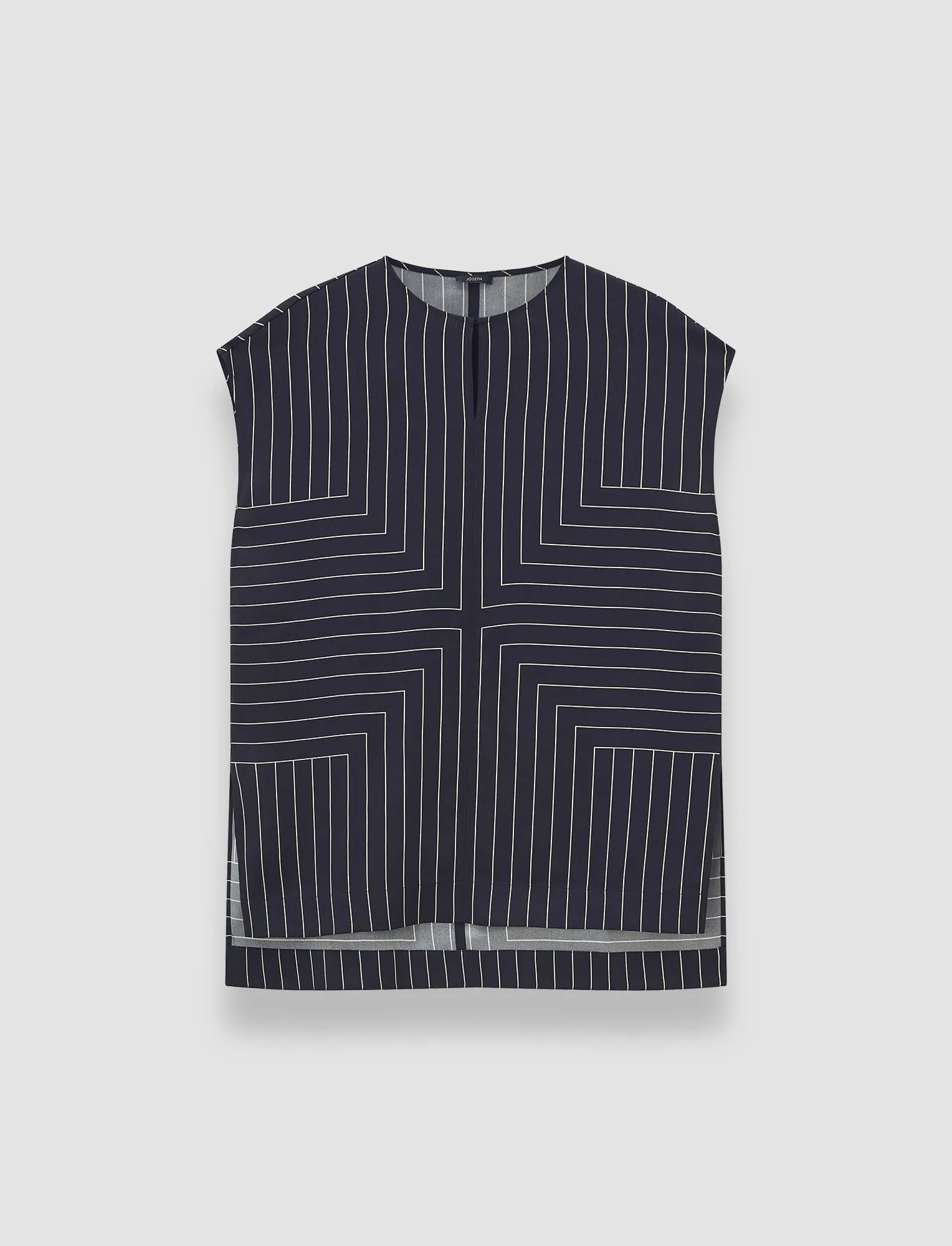 Louison Geometric Print Silk Top sold by Joseph