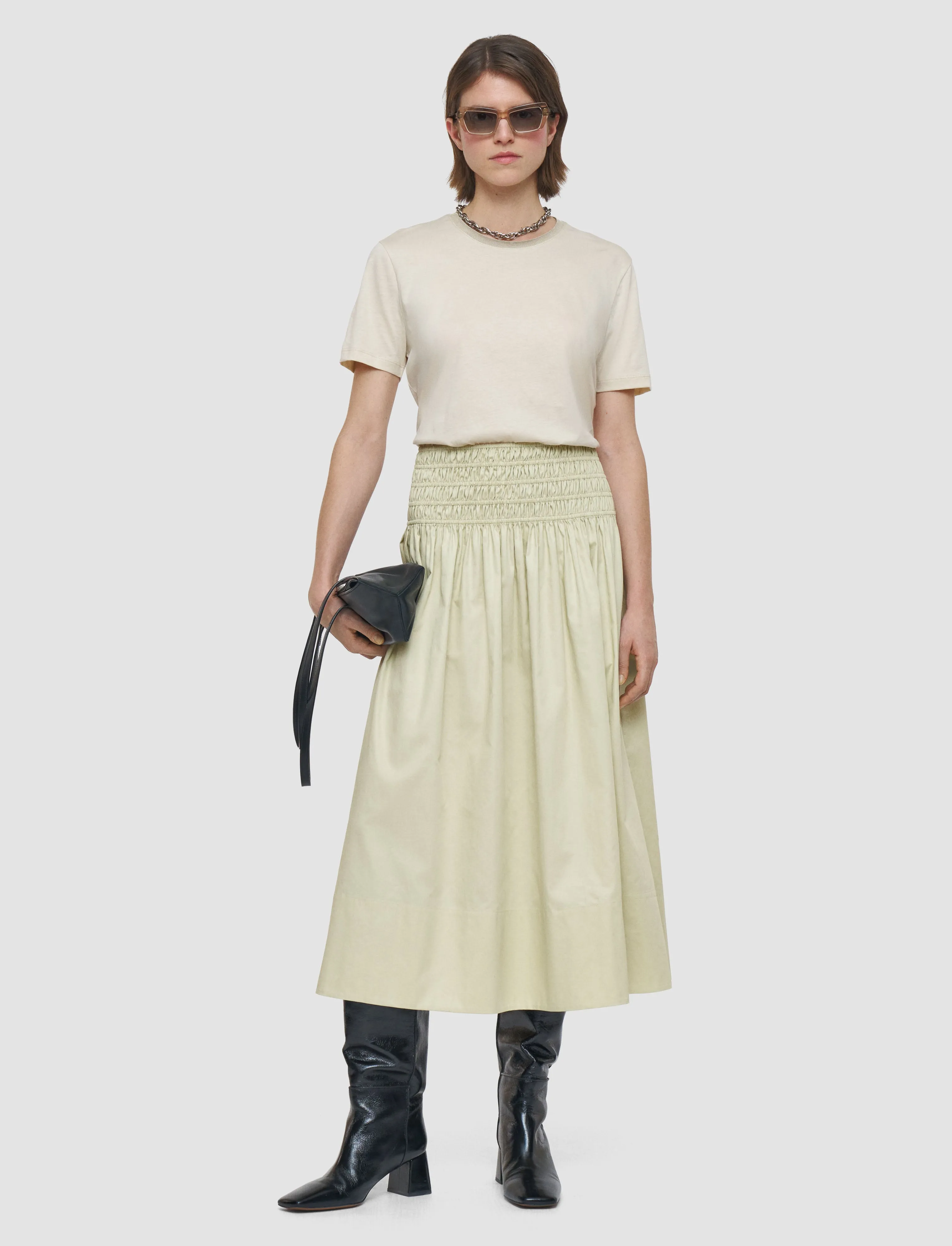Leonie Cotton Sateen Skirt sold by Joseph product image thumbnail 2