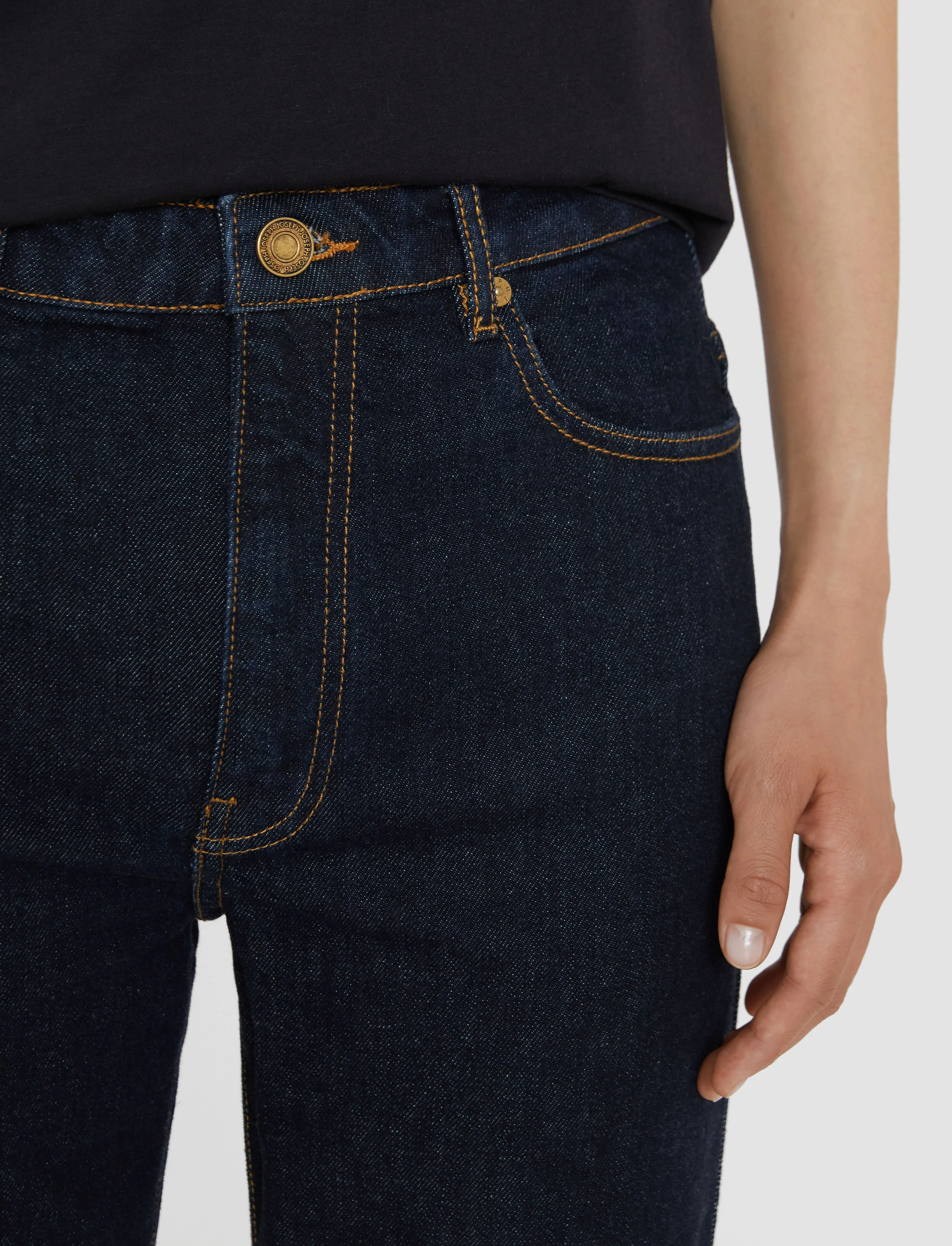 Denim Stretch Bond Trousers sold by Joseph product image thumbnail 4