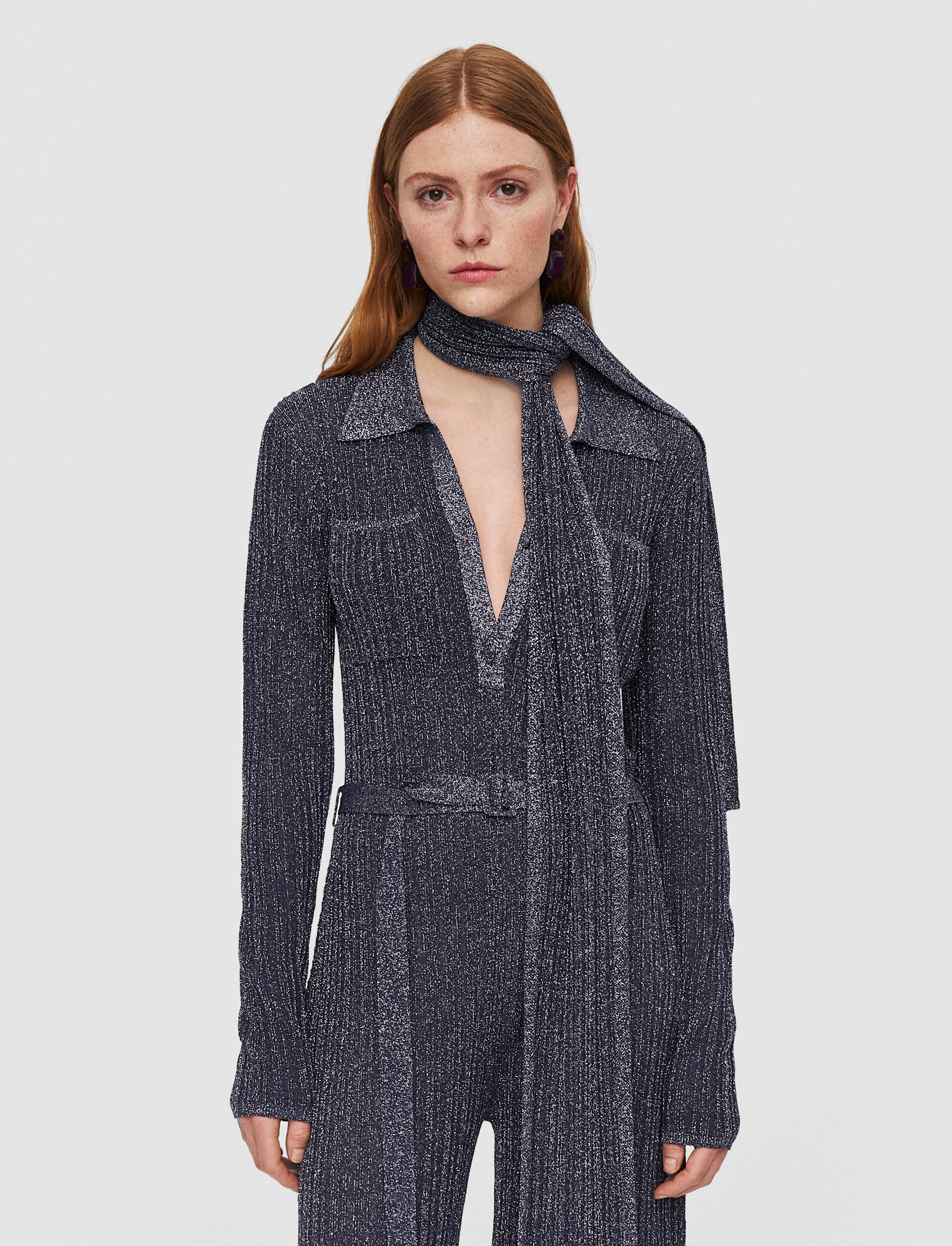 Lurex Knit Scarf sold by Joseph product image thumbnail 2