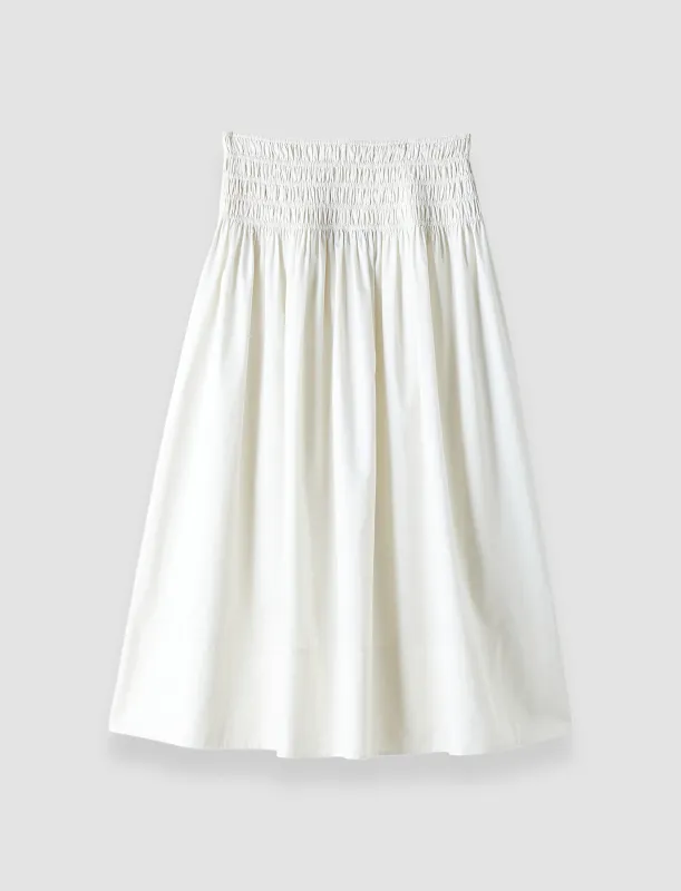Leonie Cotton Sateen Skirt sold by Joseph