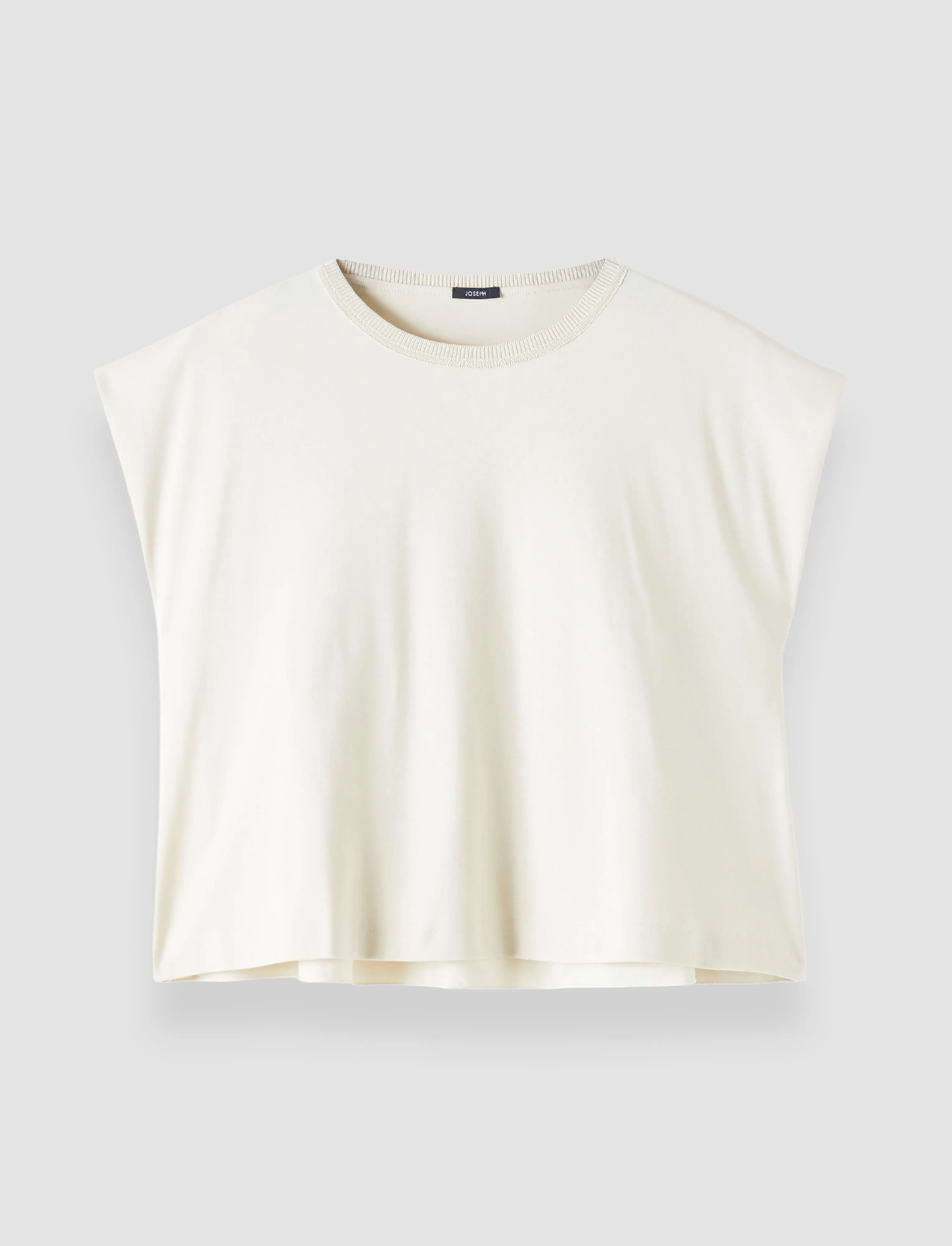 Cotton Poplin Jersey Round Neck T-Shirt sold by Joseph