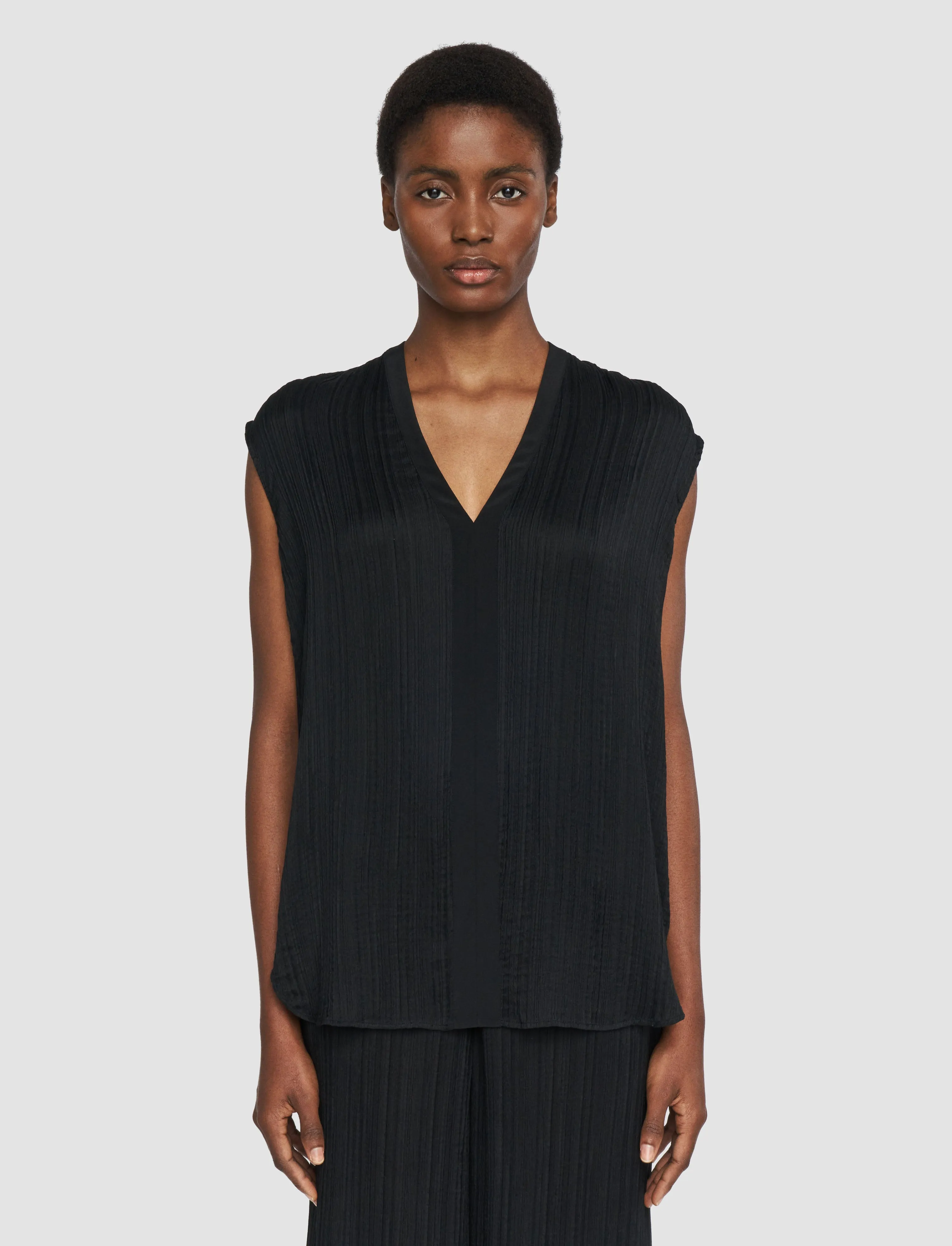 Lucien Pleat Jacquard Blouse sold by Joseph product image thumbnail 3