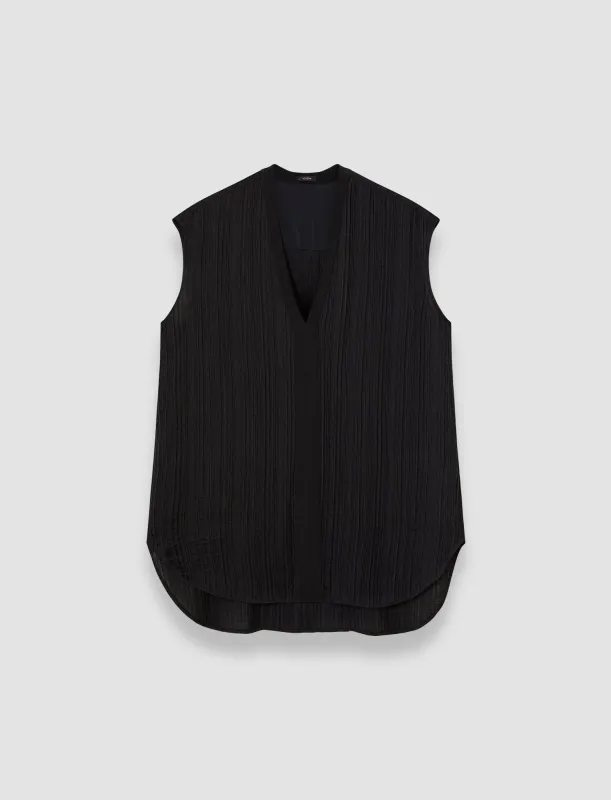 Lucien Pleat Jacquard Blouse sold by Joseph