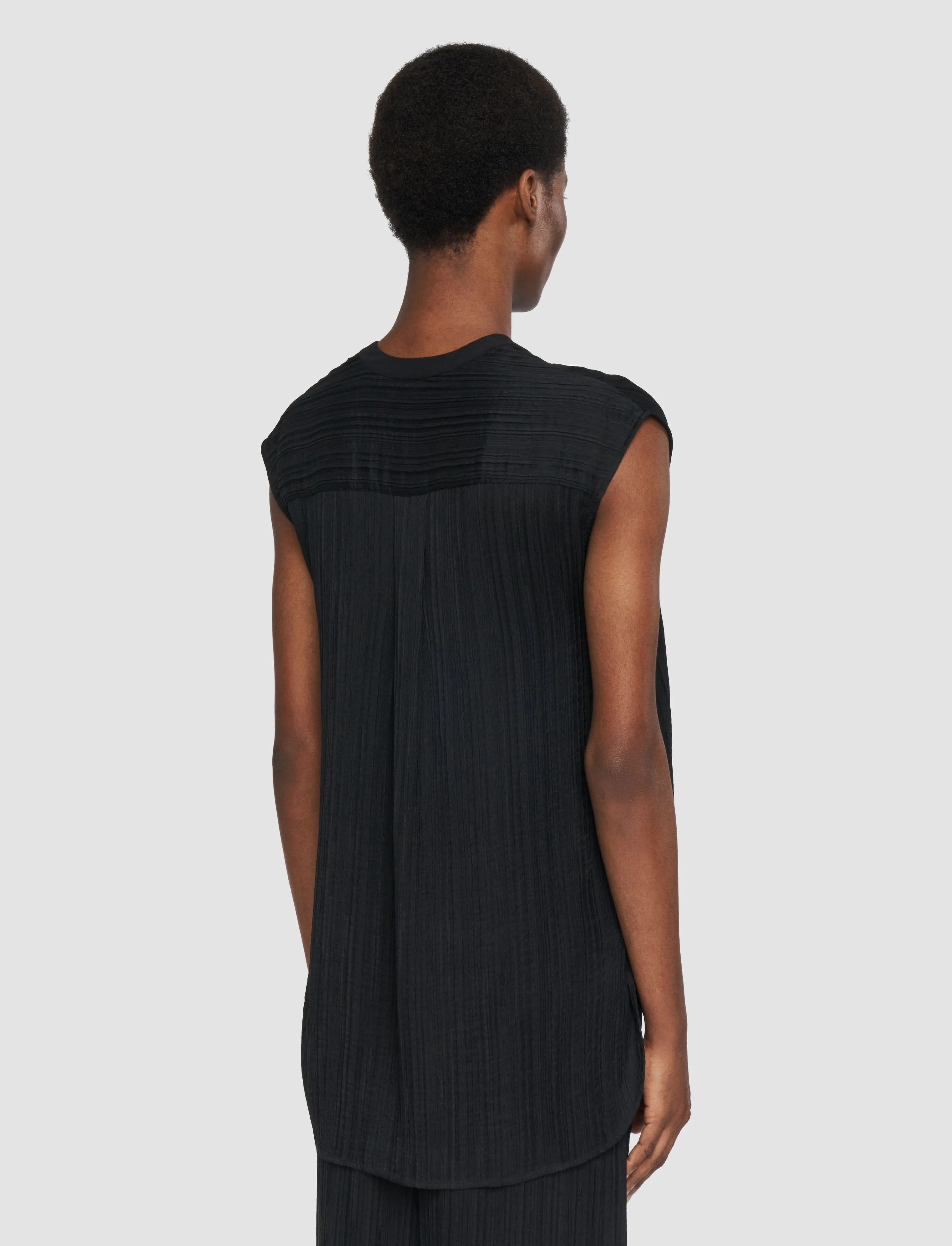 Lucien Pleat Jacquard Blouse sold by Joseph product image thumbnail 4