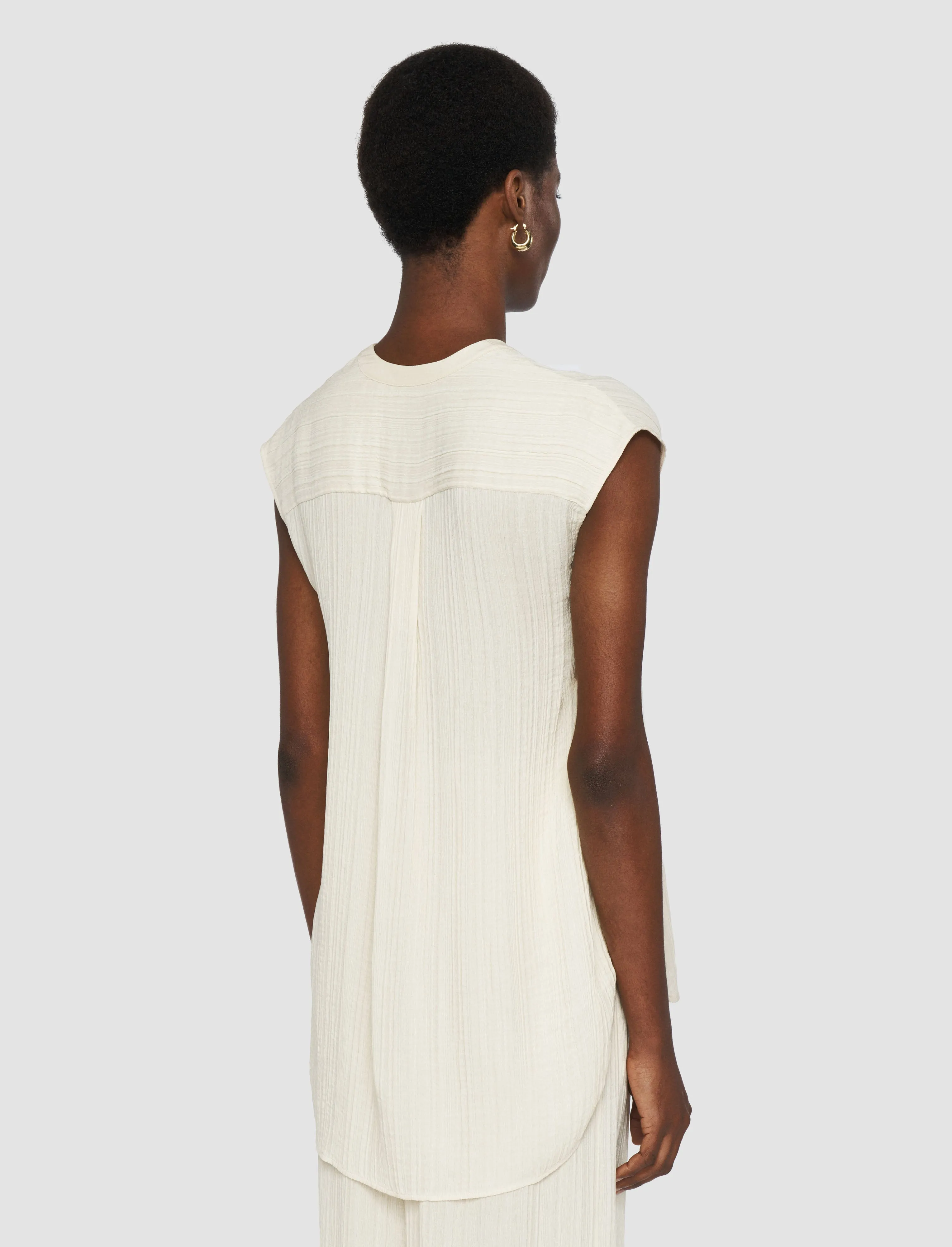 Lucien Pleat Jacquard Blouse sold by Joseph product image thumbnail 4