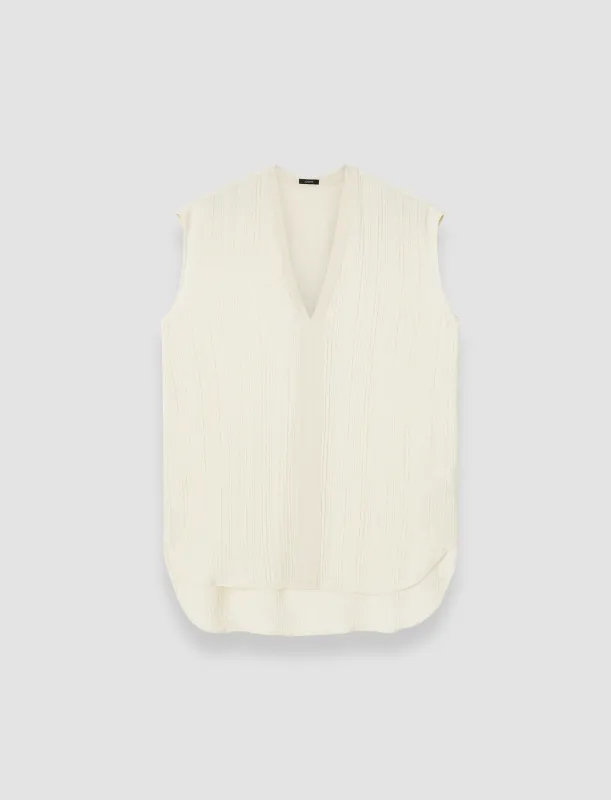 Lucien Pleat Jacquard Blouse sold by Joseph