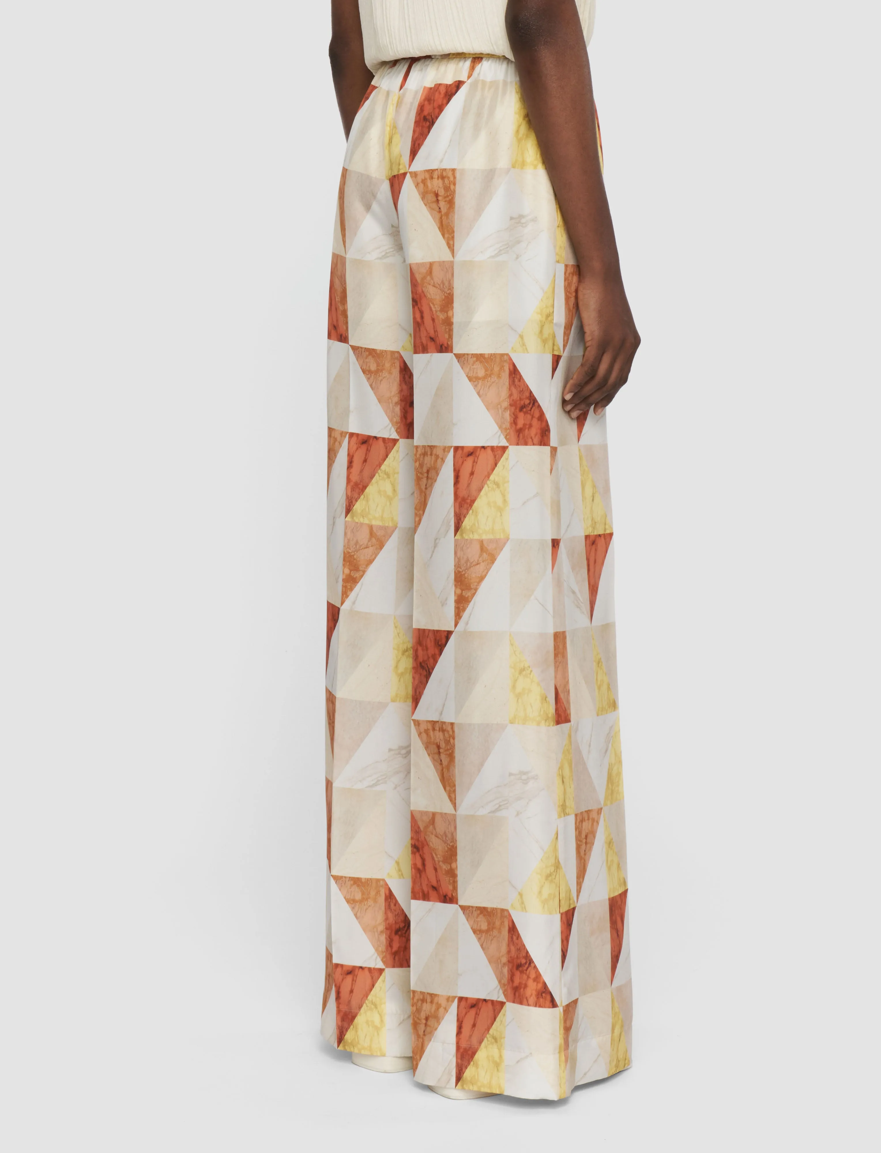 Thoresby Marble Print Silk Trousers sold by Joseph product image thumbnail 3