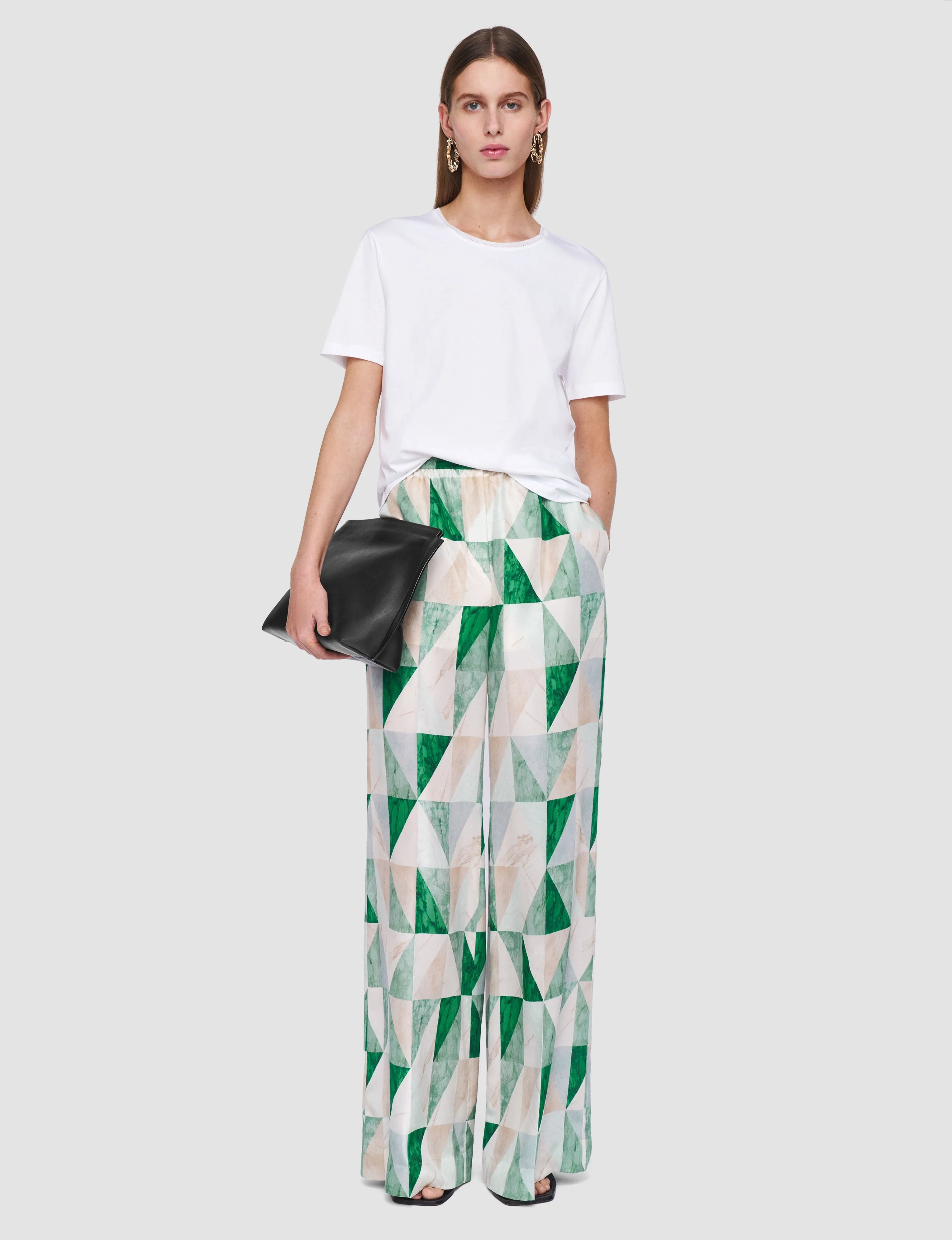 Thoresby Marble Print Silk Trousers sold by Joseph product image thumbnail 2