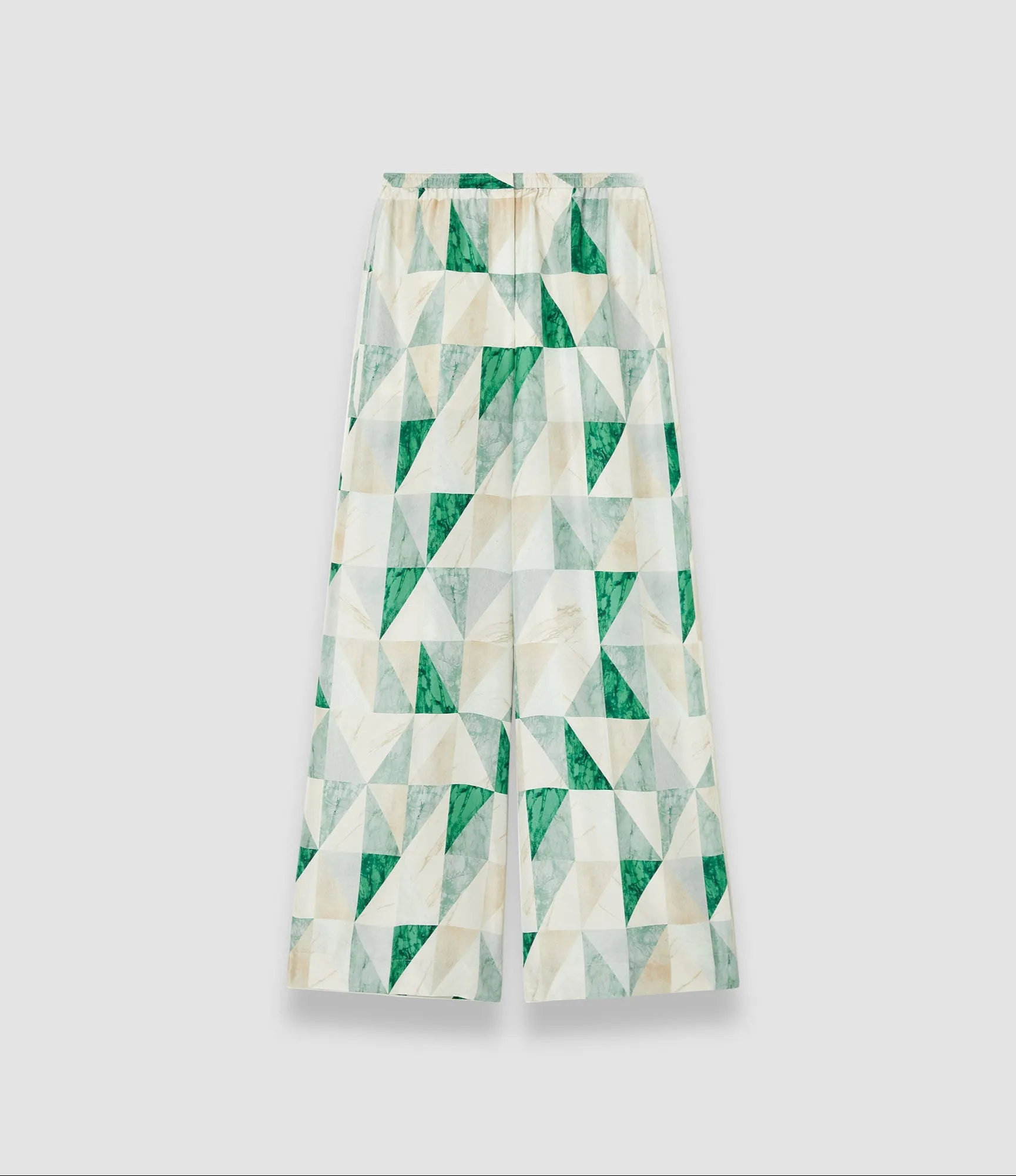 Thoresby Marble Print Silk Trousers sold by Joseph