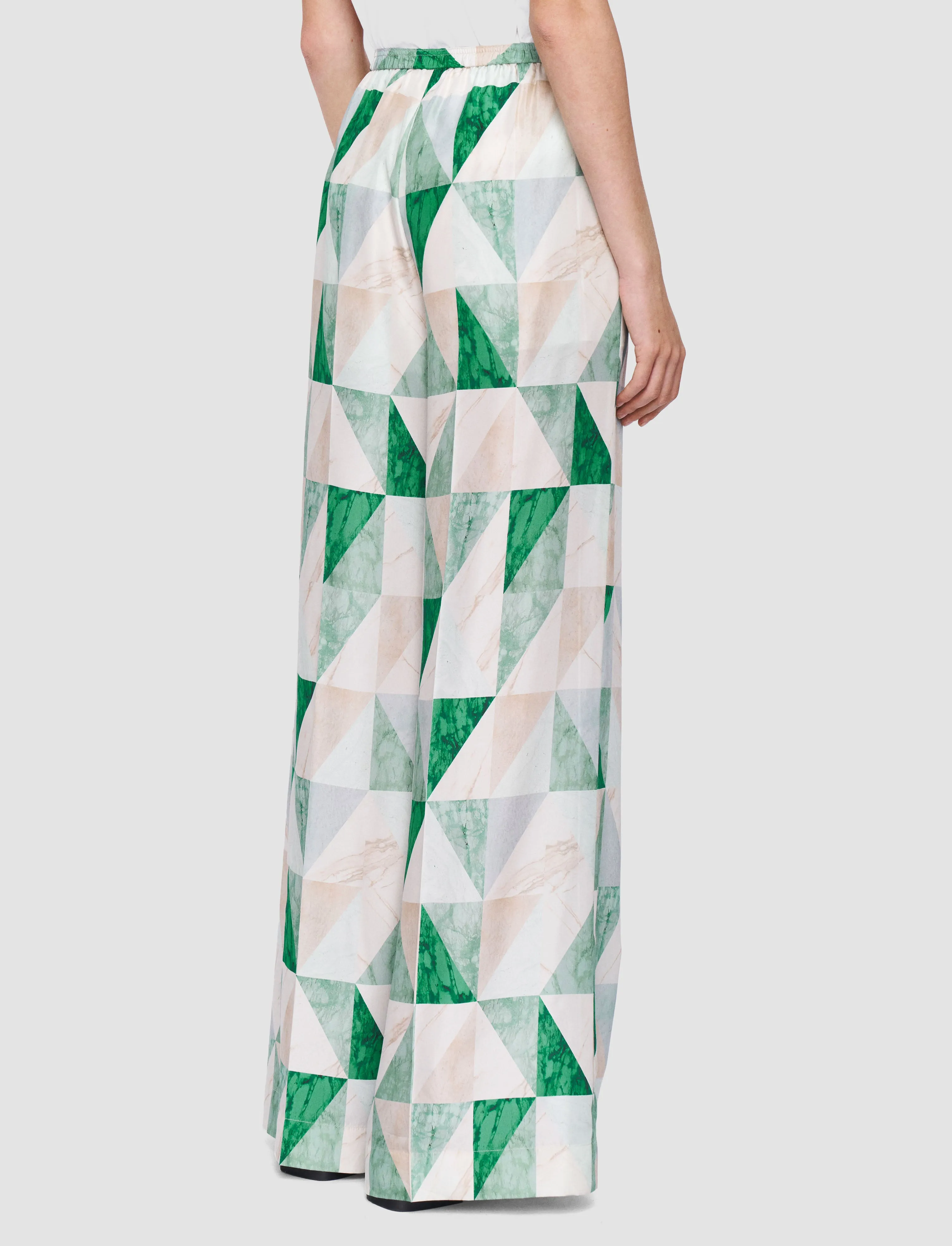 Thoresby Marble Print Silk Trousers sold by Joseph product image thumbnail 3