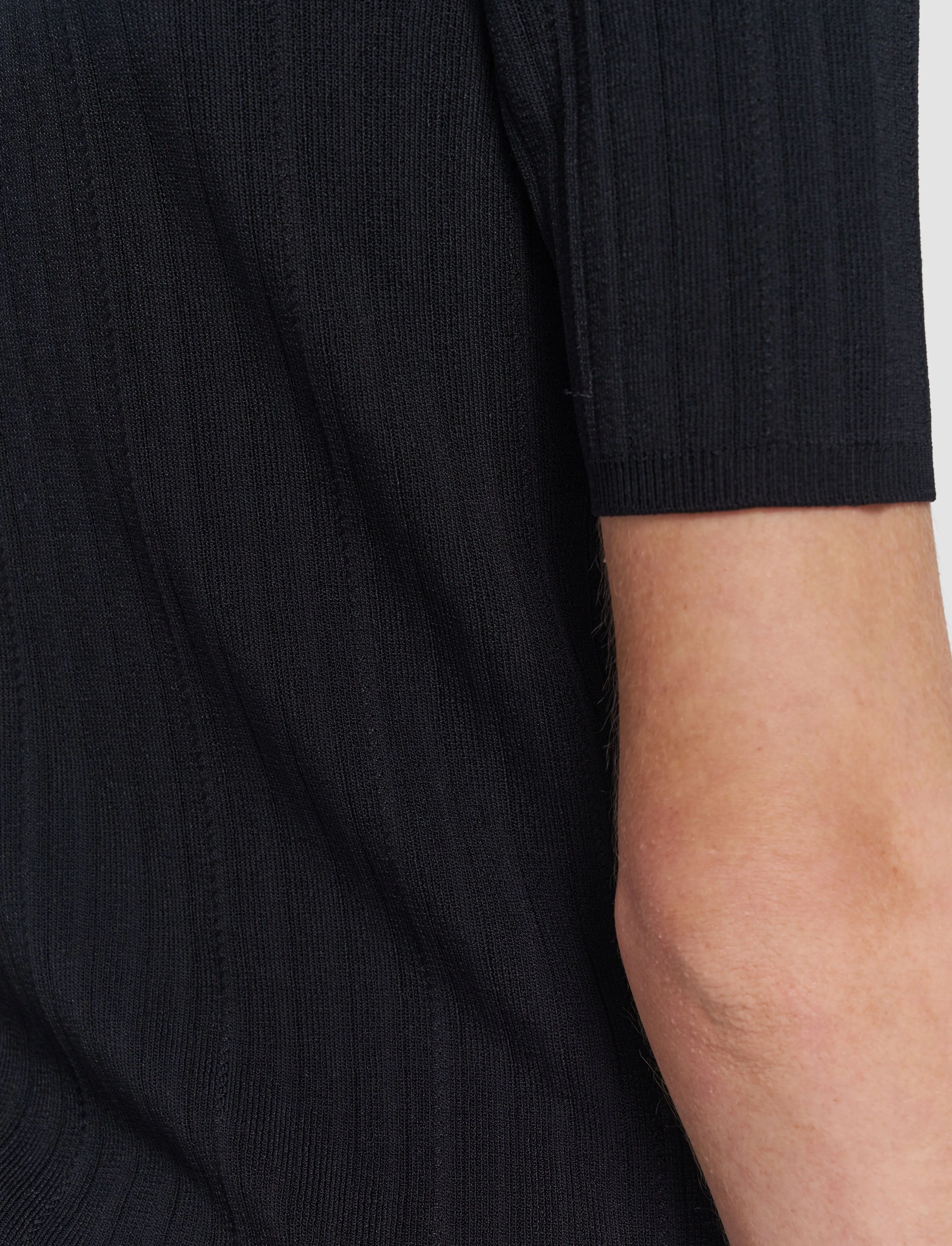 Viscose Rib Knit Polo Top sold by Joseph product image thumbnail 5