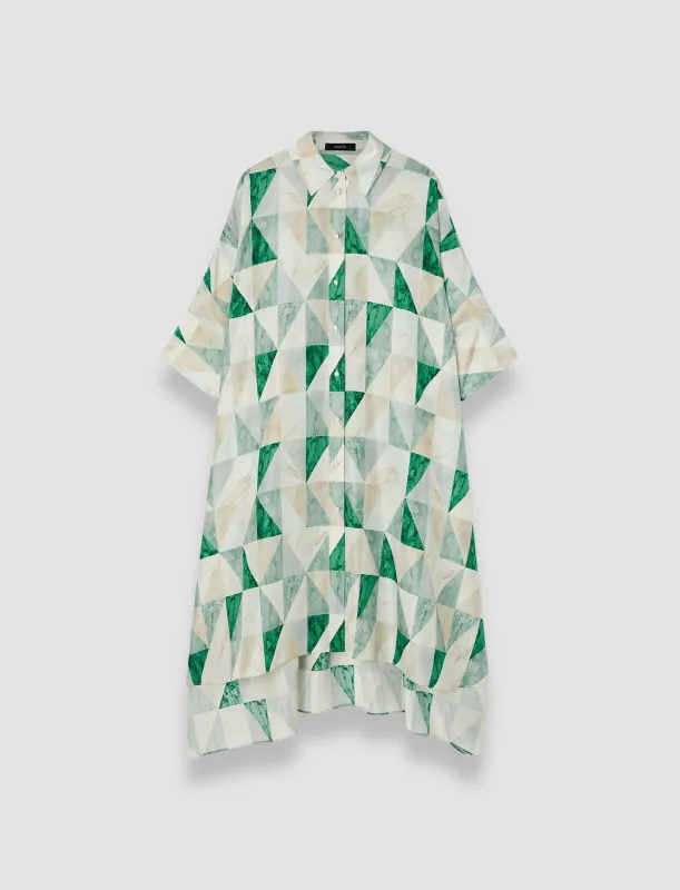 Dania Marble Print Silk Dress sold by Joseph