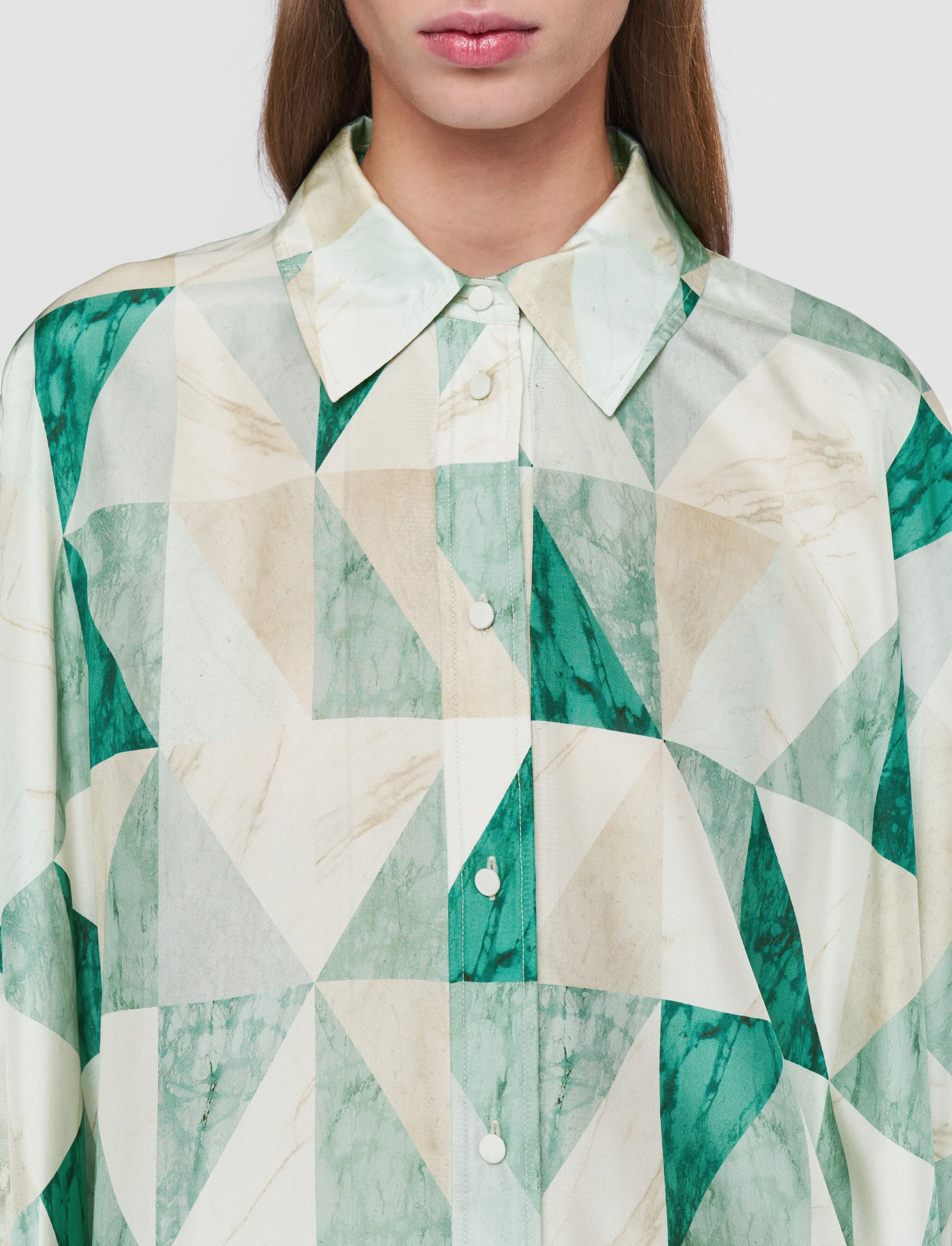 Dania Marble Print Silk Dress sold by Joseph product image thumbnail 5