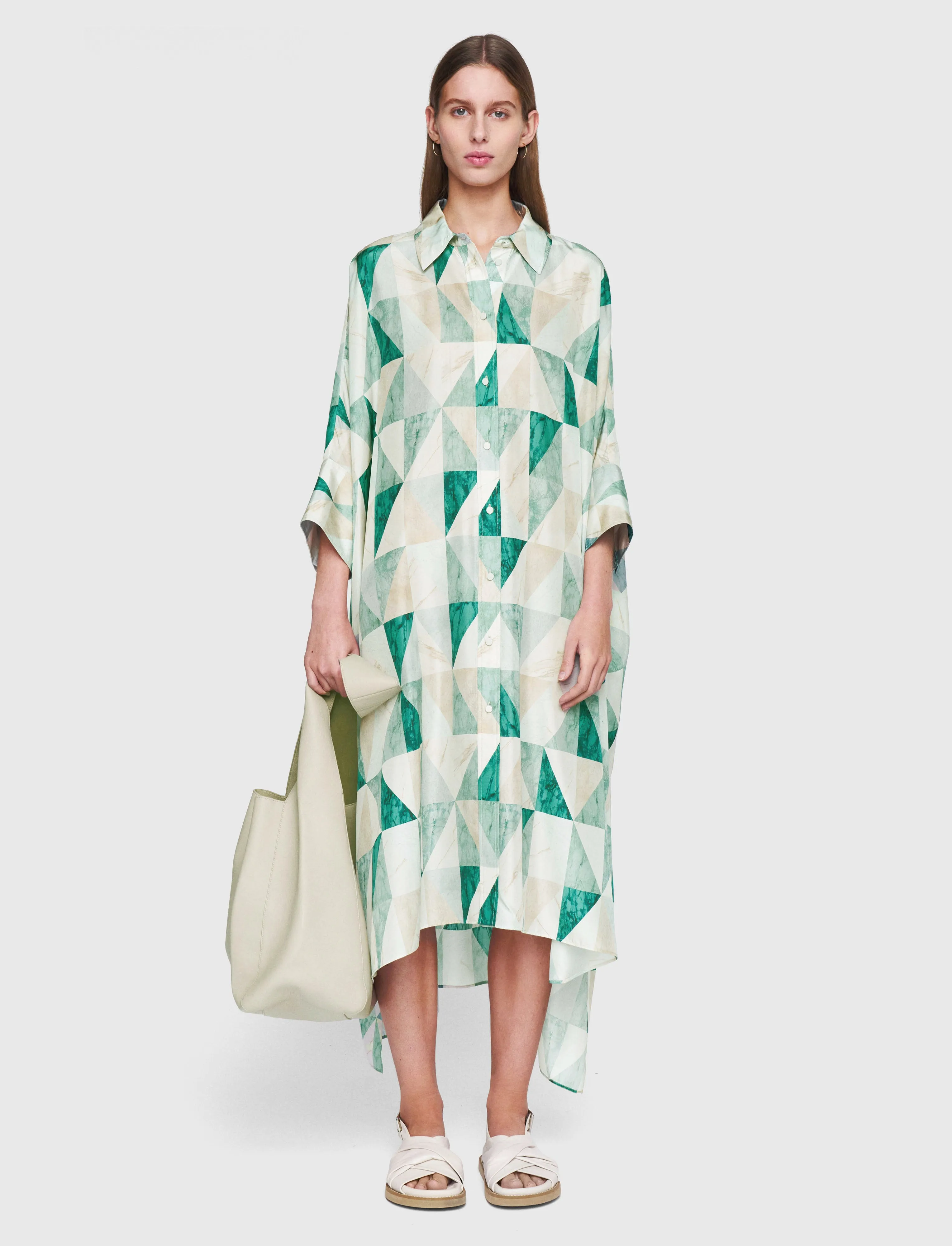 Dania Marble Print Silk Dress sold by Joseph product image thumbnail 2