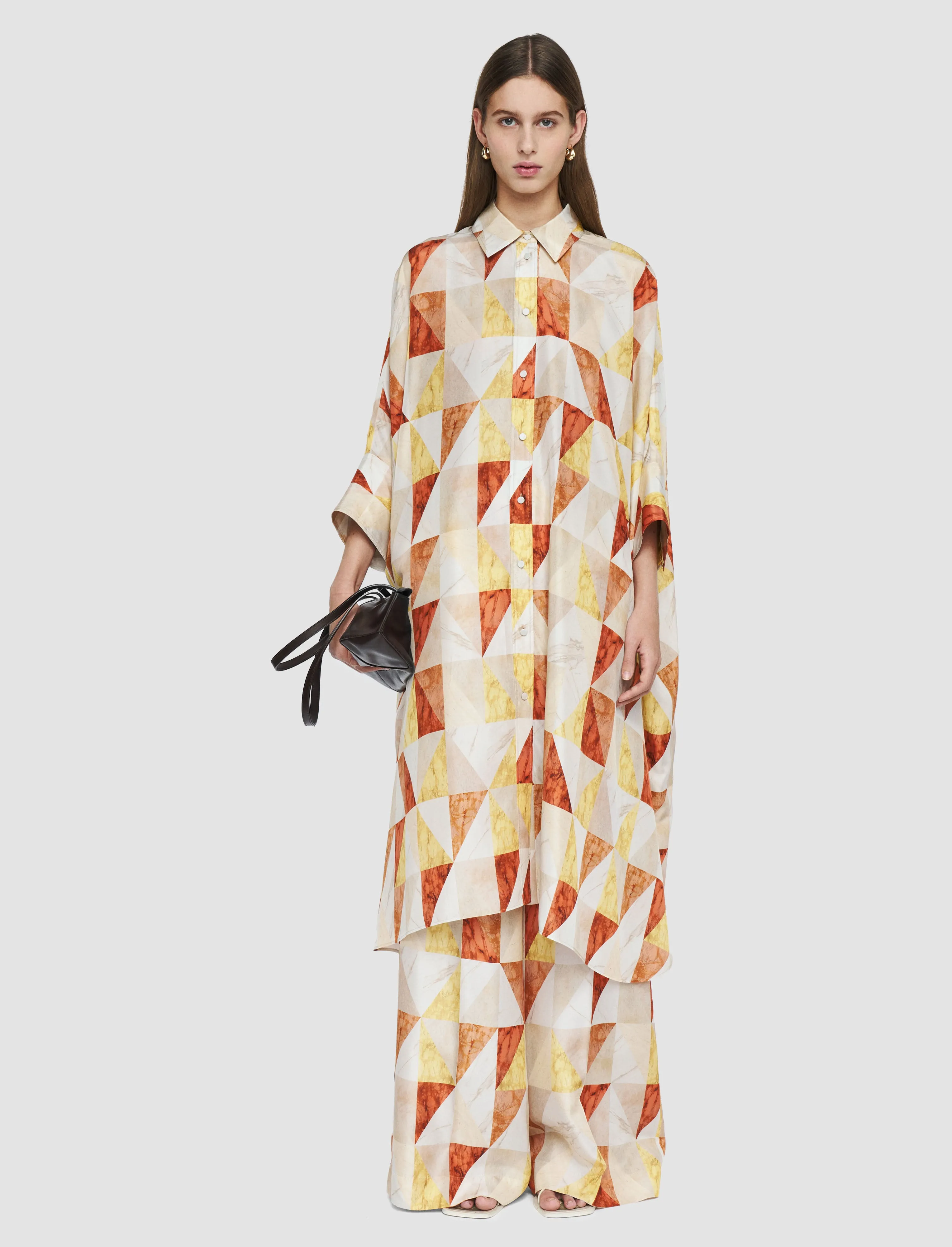 Dania Marble Print Silk Dress sold by Joseph product image thumbnail 2