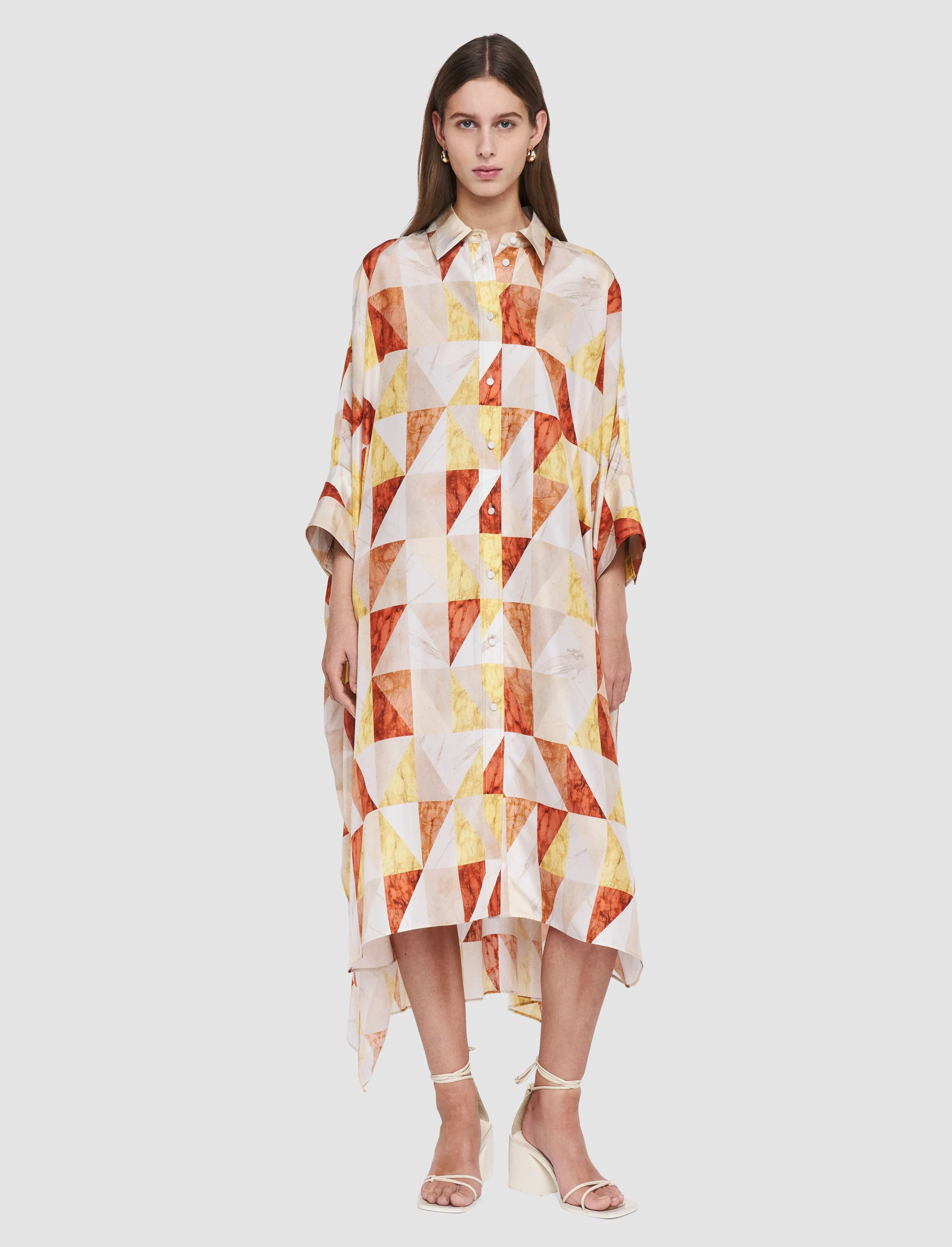 Dania Marble Print Silk Dress sold by Joseph product image thumbnail 3