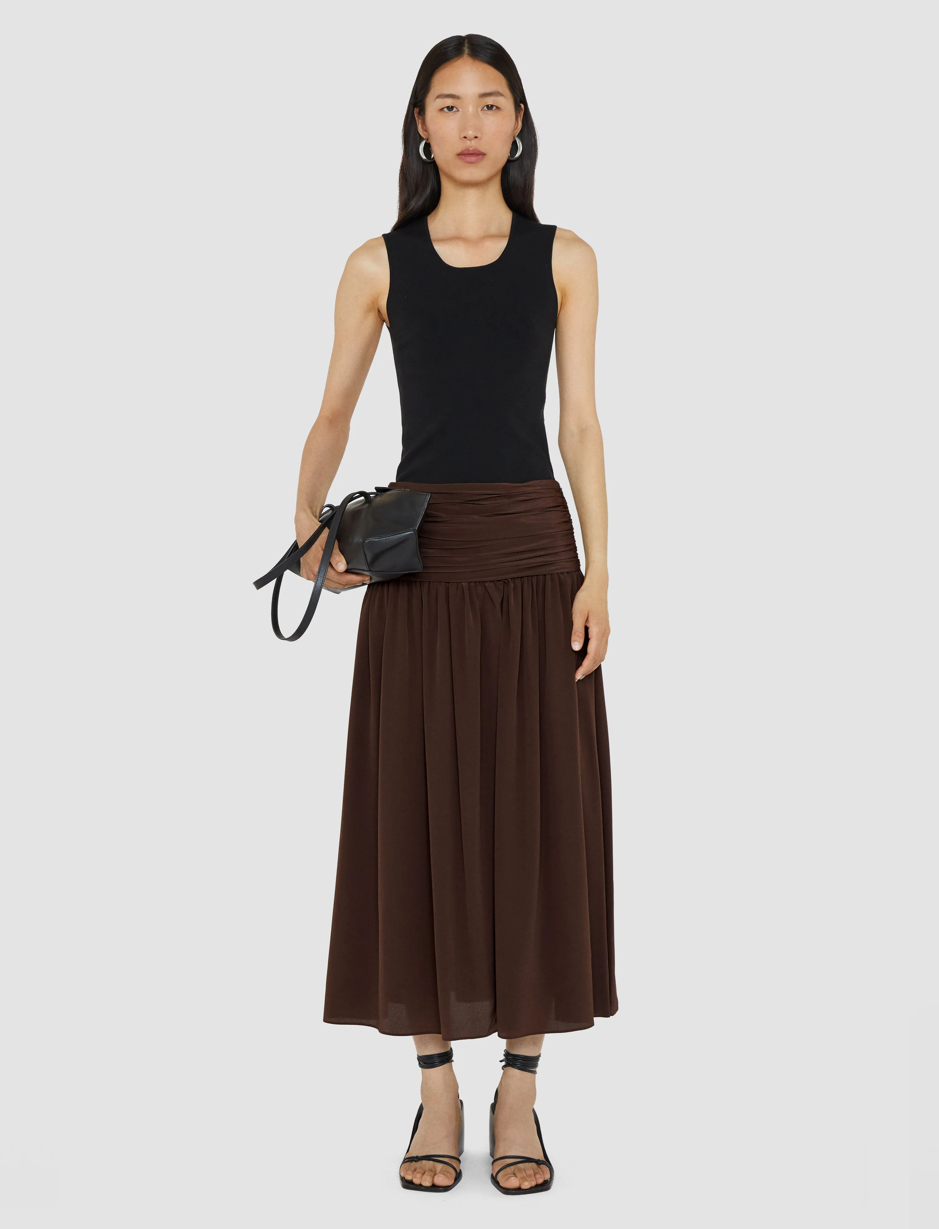 Bex Crepe de Chine Silk Skirt sold by Joseph product image thumbnail 2