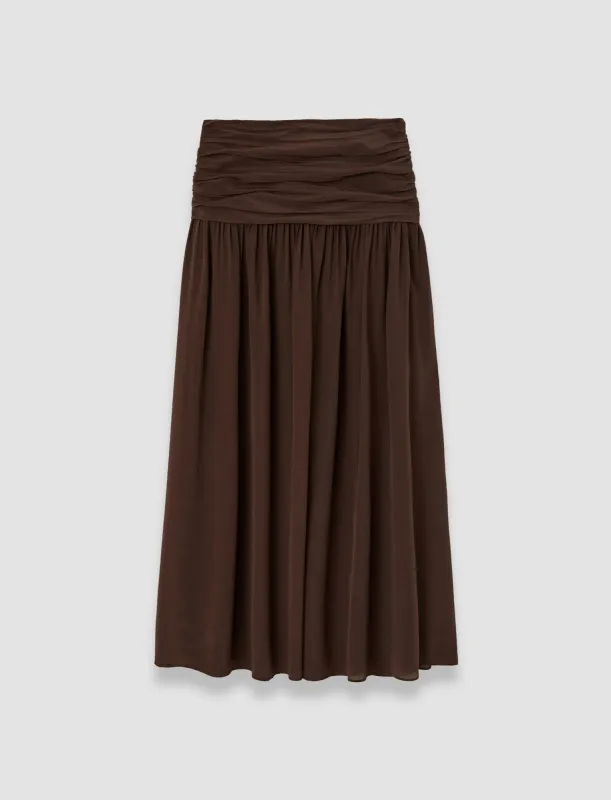 Bex Crepe de Chine Silk Skirt made by Joseph