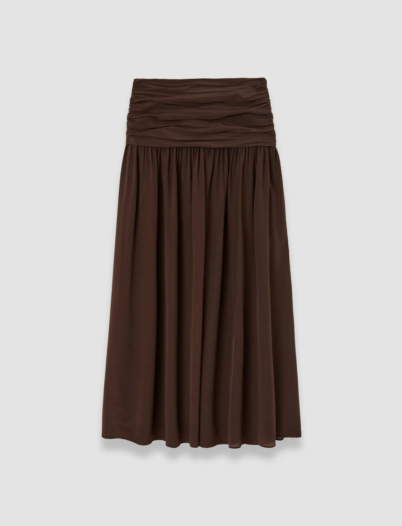 Bex Crepe de Chine Silk Skirt sold by Joseph