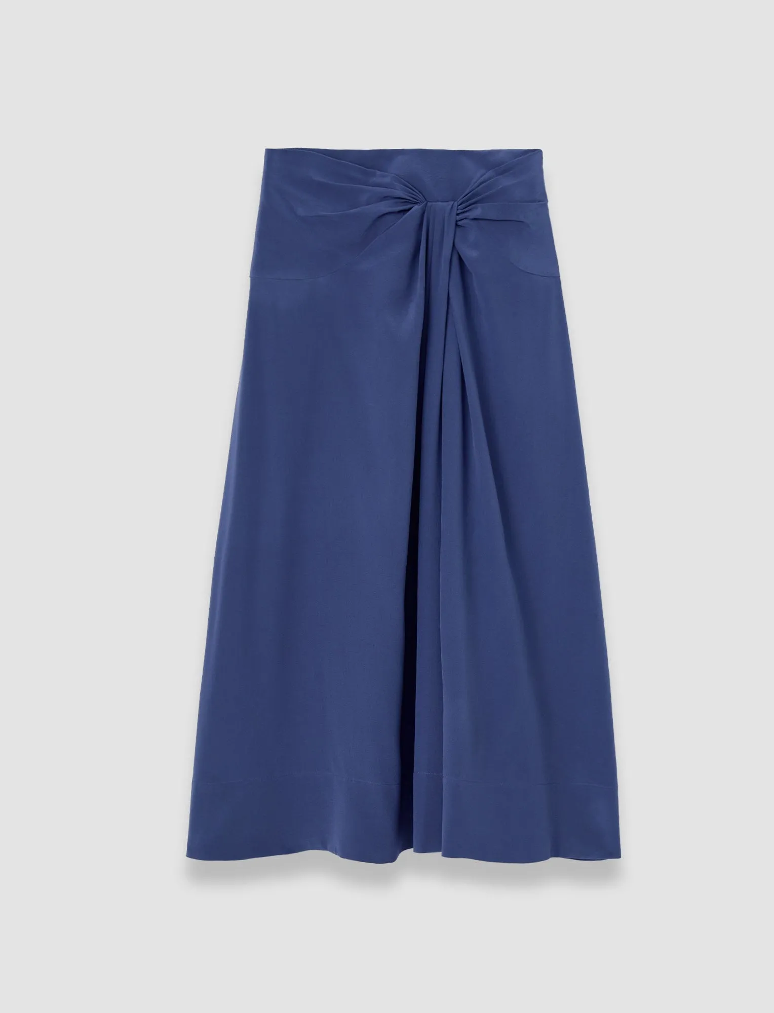 Fran Crepe de Chine Knot Silk Skirt sold by Joseph