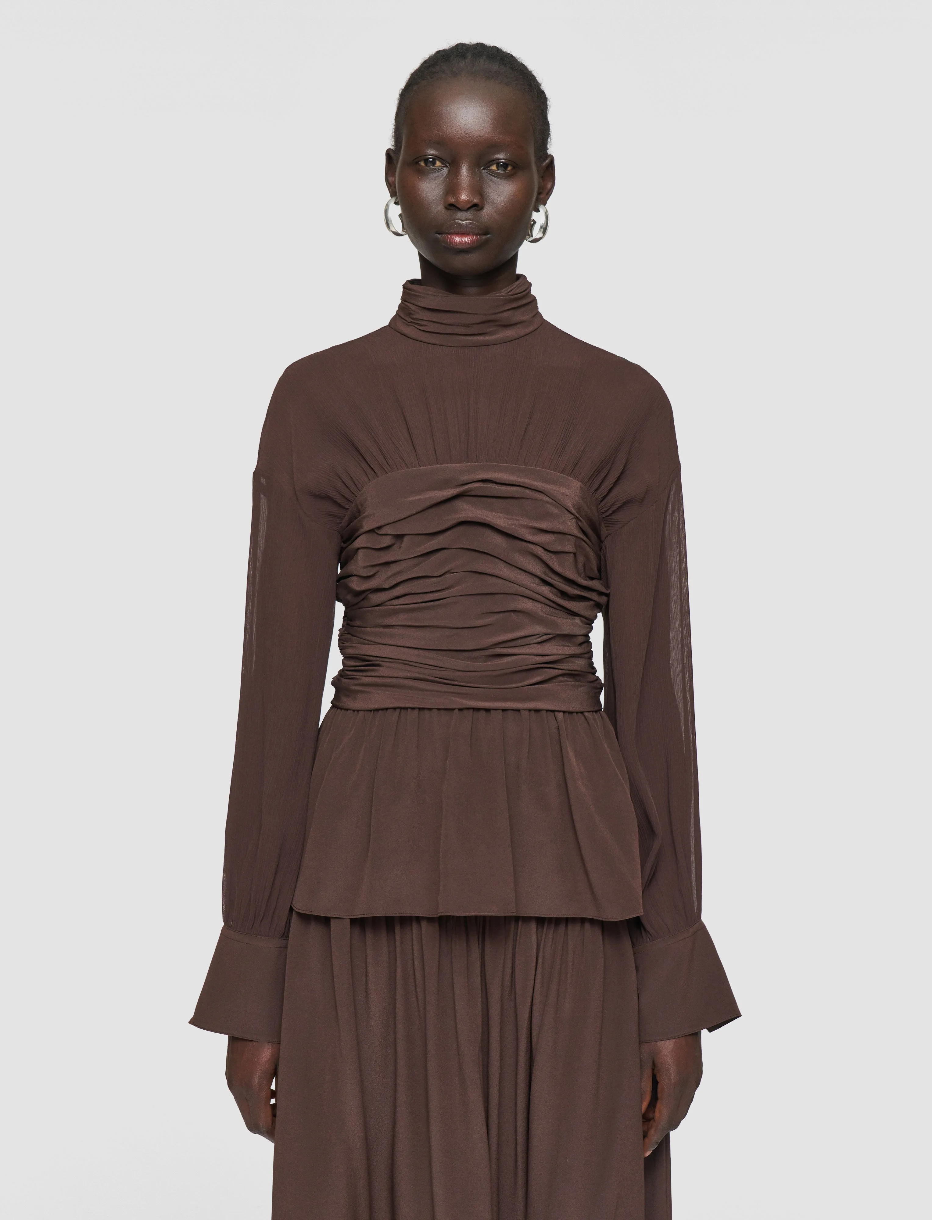 Rachel Crepe de Chine Silk Blouse sold by Joseph product image thumbnail 3