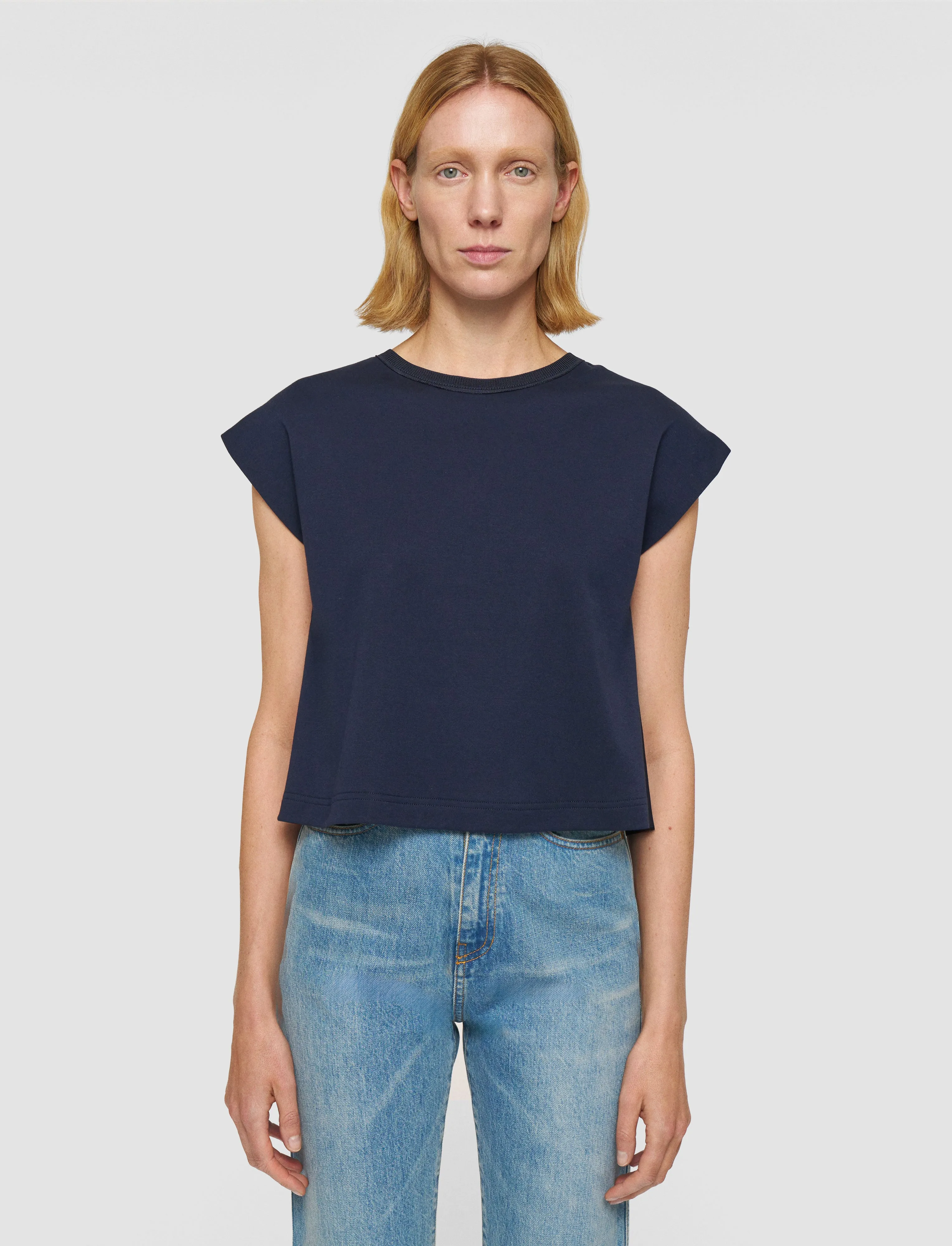 Cotton Poplin Jersey T-Shirt sold by Joseph product image thumbnail 3