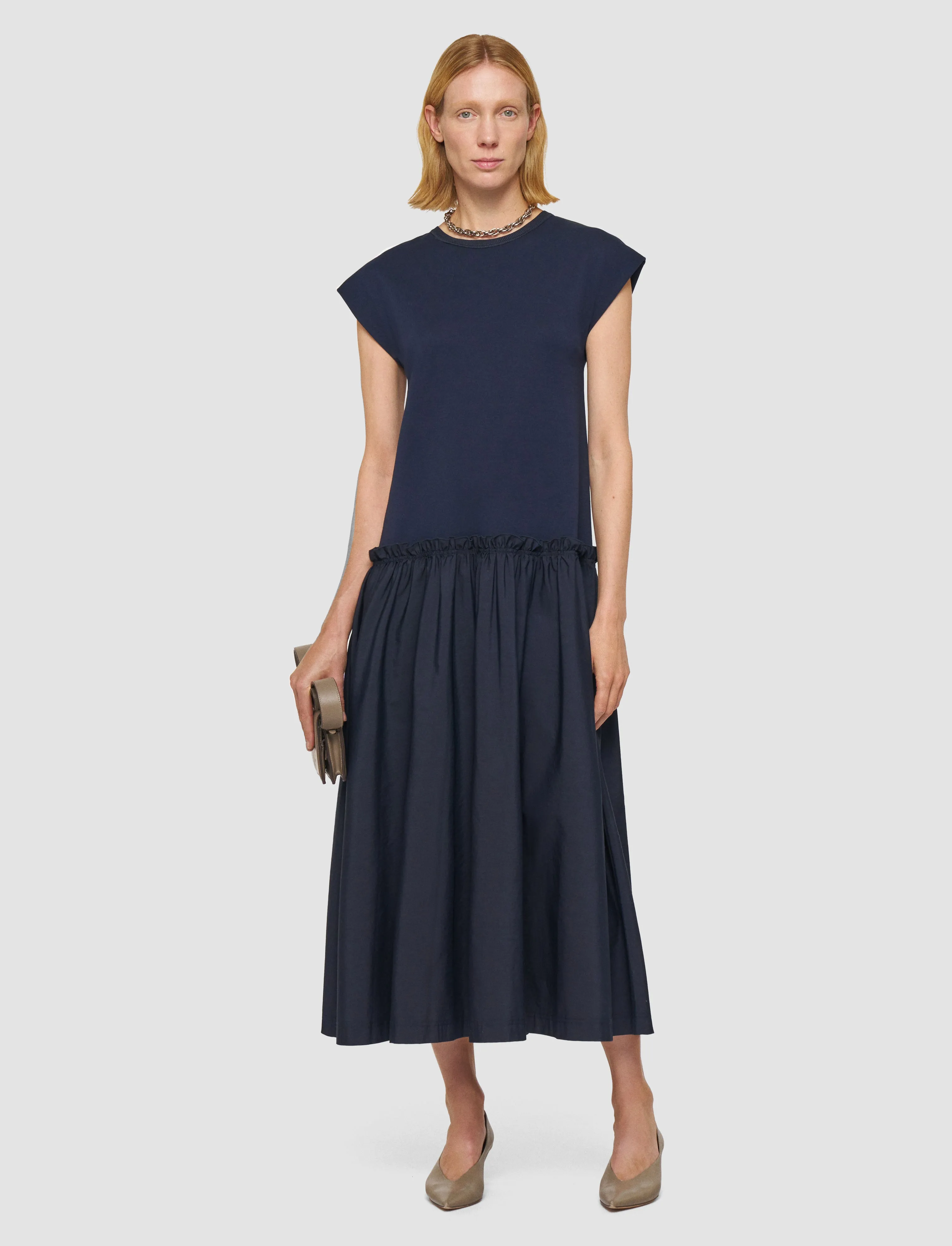 Cotton Poplin Jersey Dress sold by Joseph product image thumbnail 2