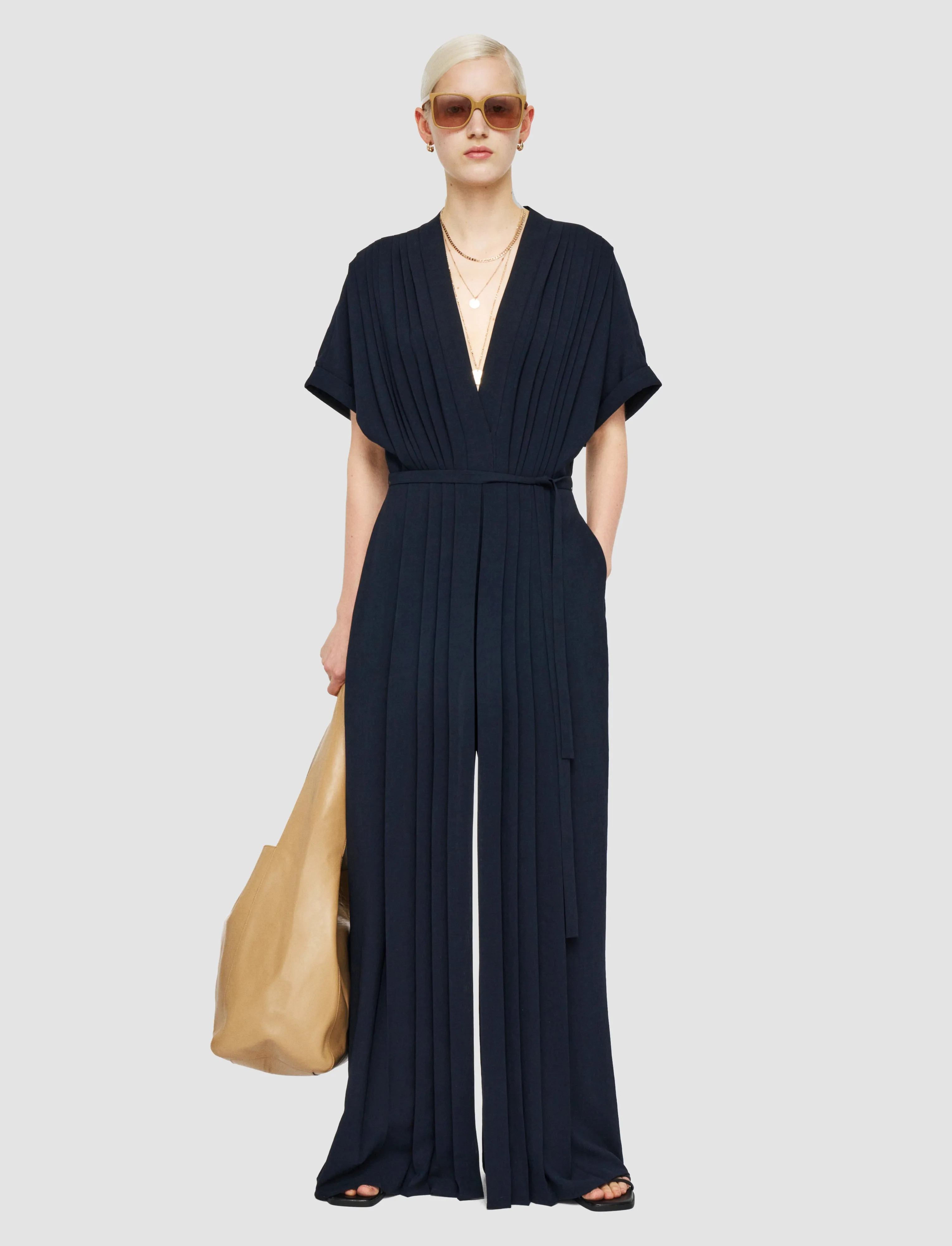 Sofia Airy Plissé Jumpsuit sold by Joseph product image thumbnail 2