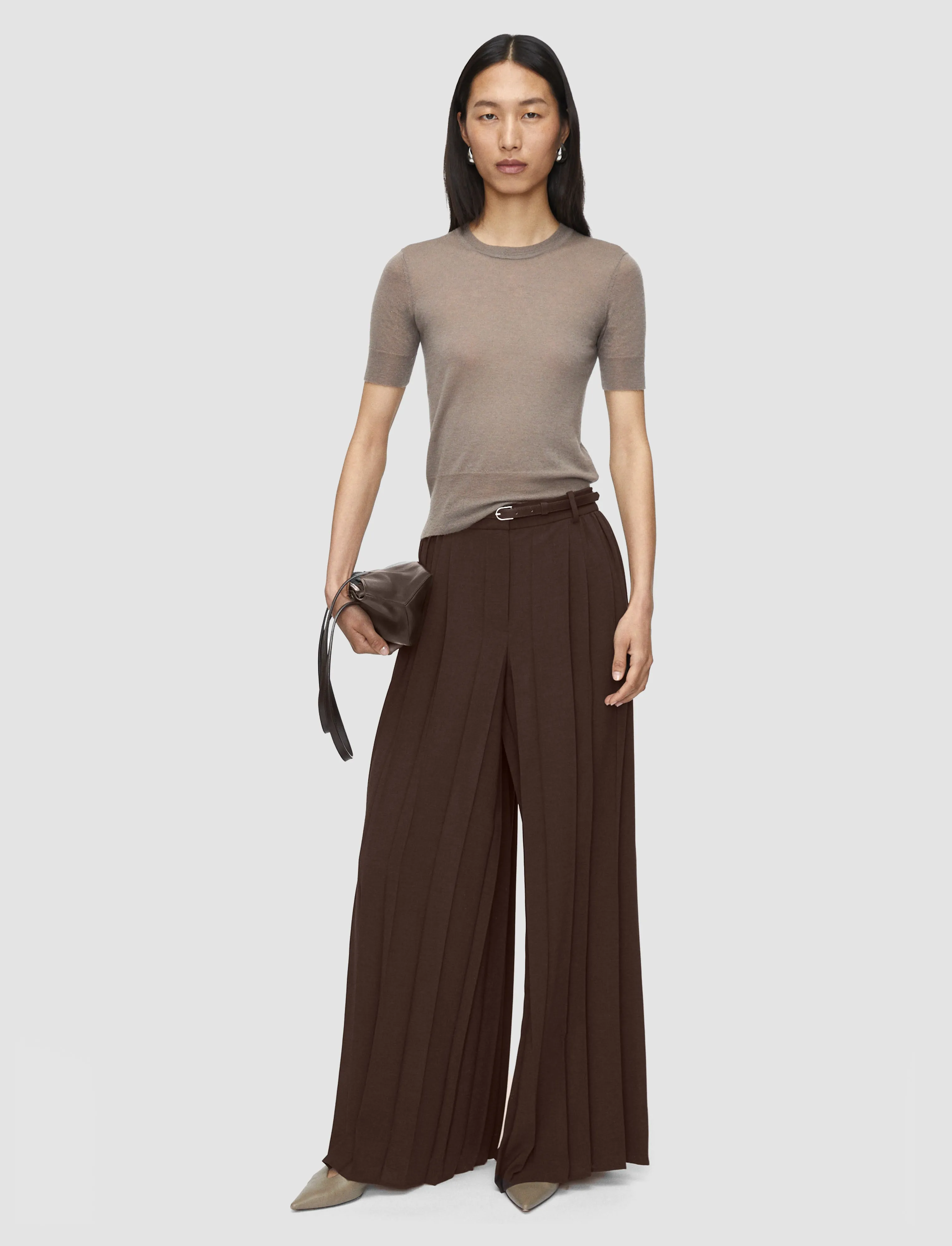 Tibre Airy Plissé Trousers sold by Joseph product image thumbnail 2