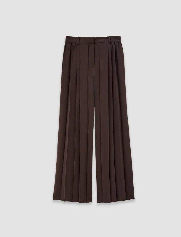 Tibre Airy Plissé Trousers sold by Joseph