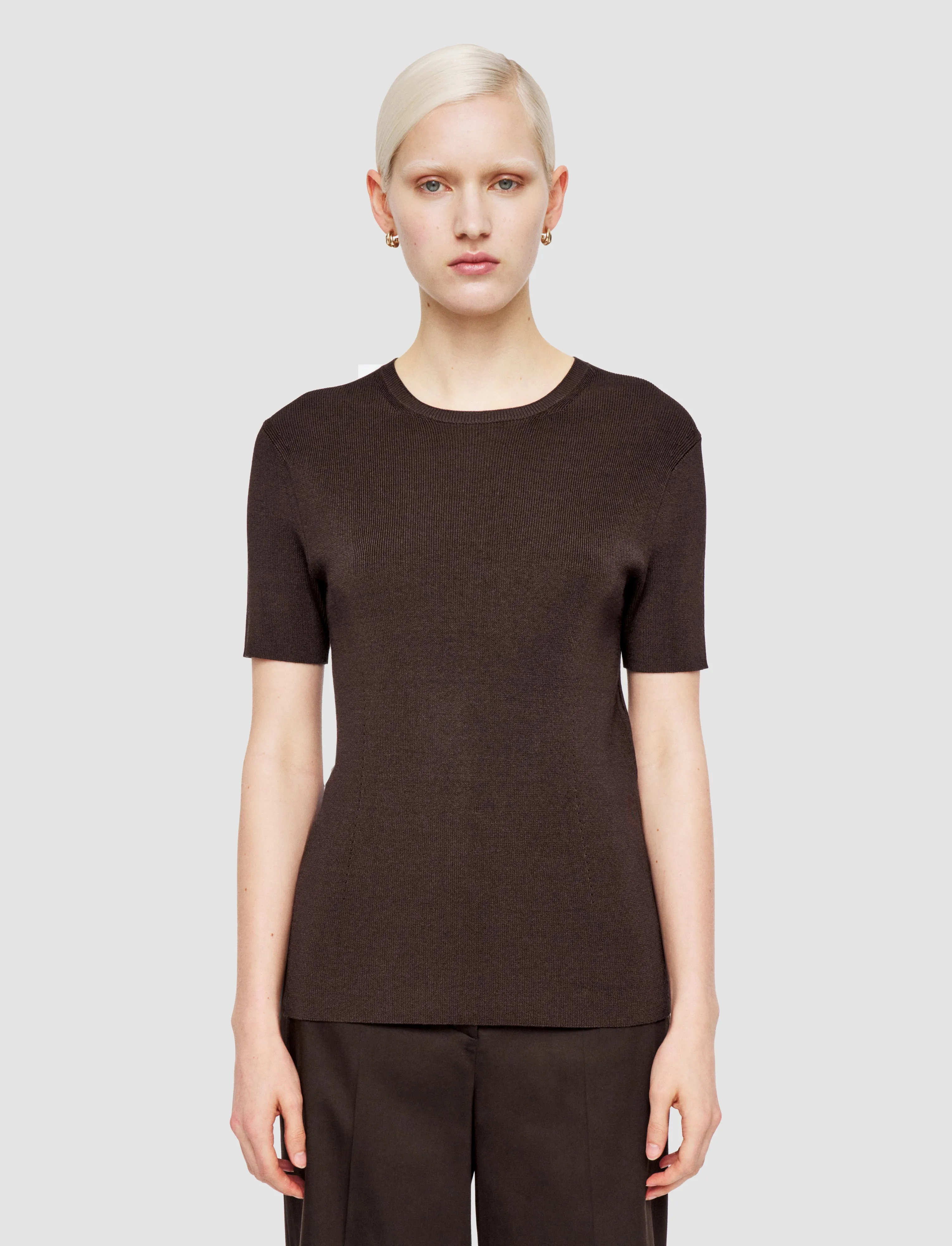 Satiny Rib Knit Top sold by Joseph product image thumbnail 3