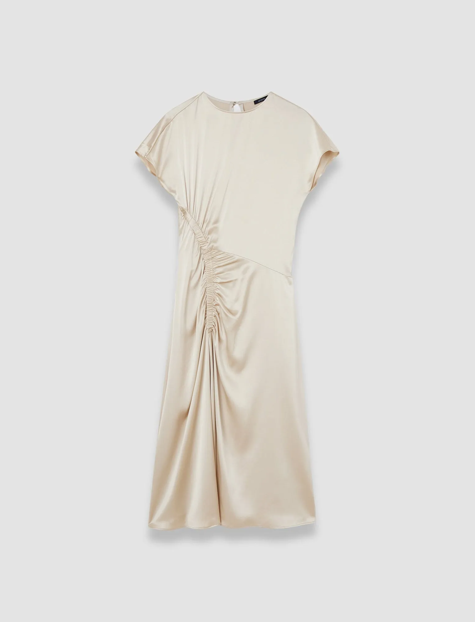 Geegee Ruched Silk Satin Dress sold by Joseph