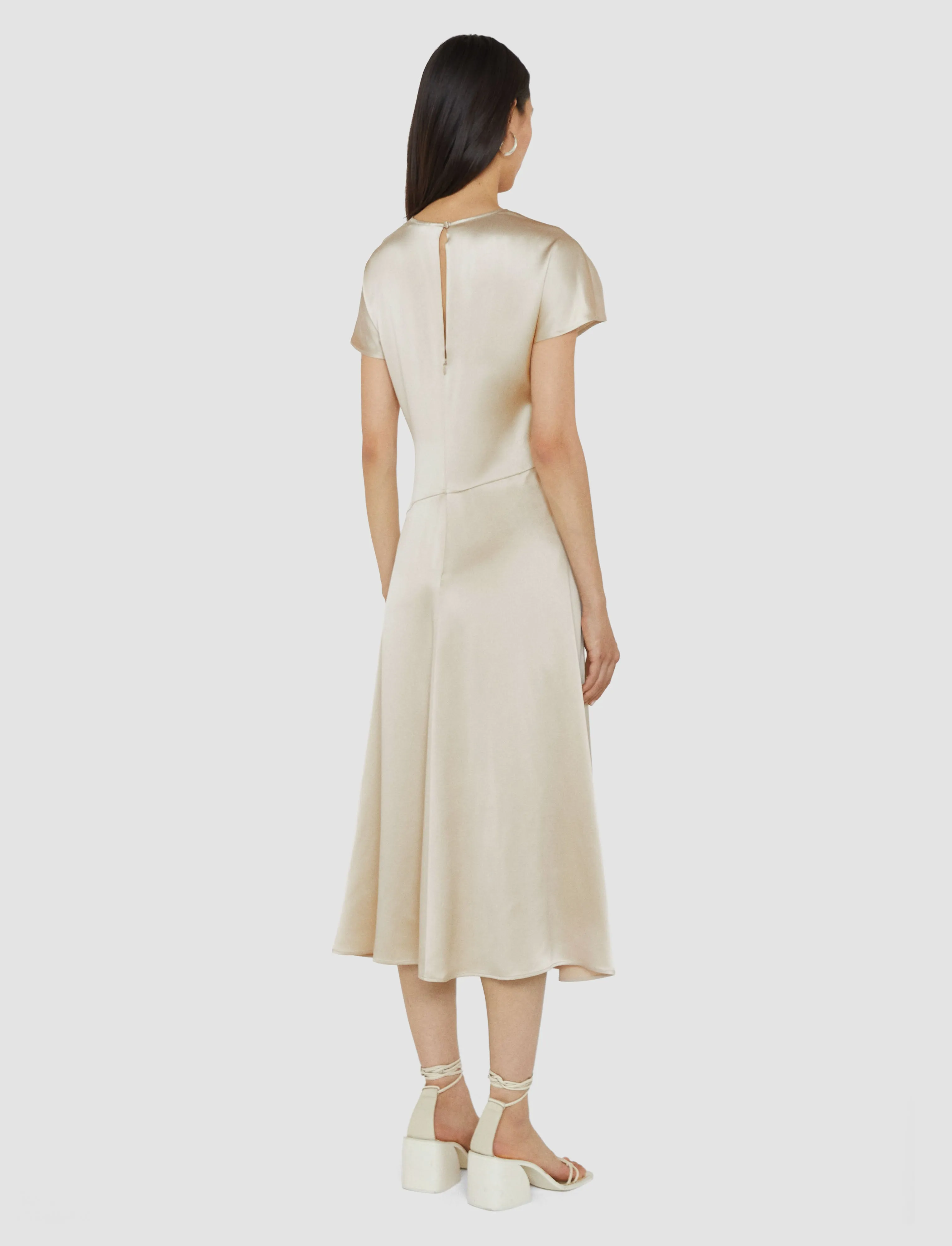 Geegee Ruched Silk Satin Dress sold by Joseph product image thumbnail 3