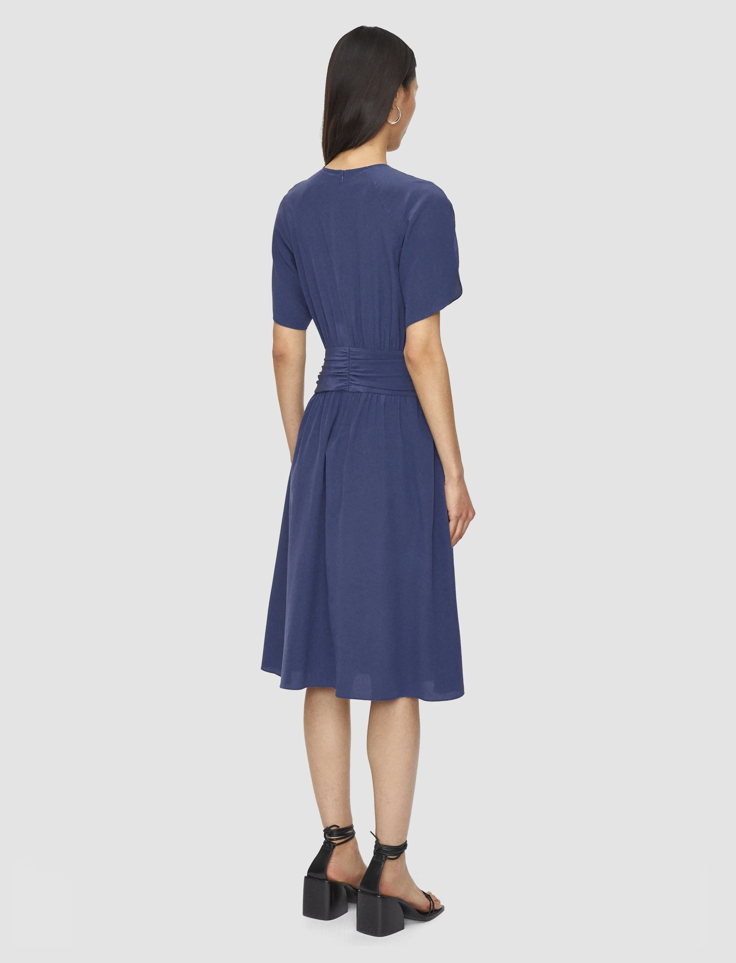Lowri Crepe de Chine Knot Silk Dress sold by Joseph product image thumbnail 3
