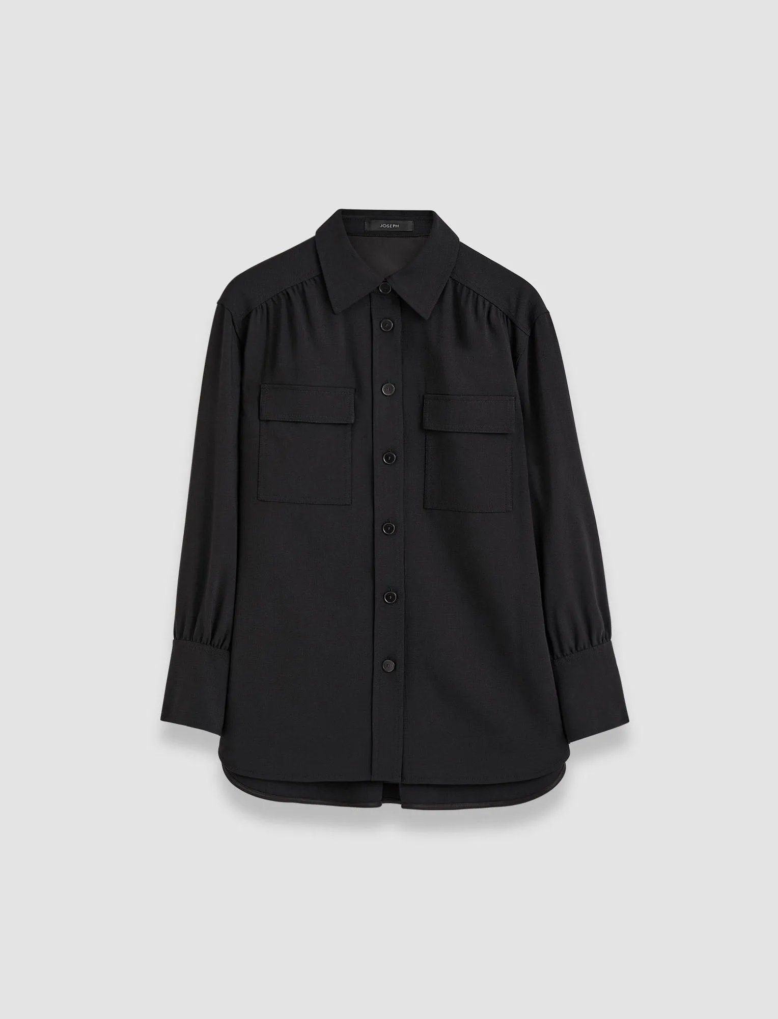 Perle Fluid Twill Wool Shirt sold by Joseph