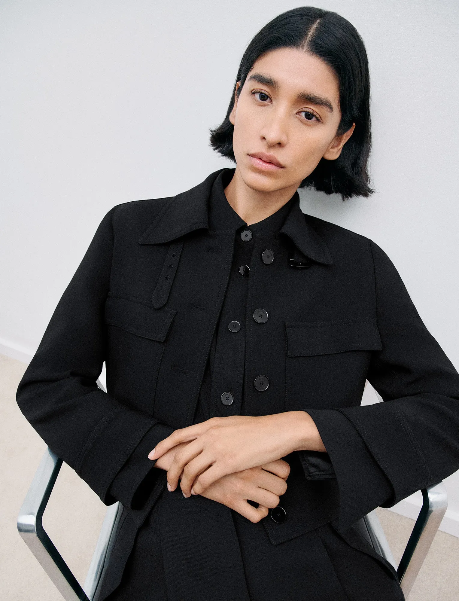 Mistral Fluid Twill Wool Jacket sold by Joseph product image thumbnail 5